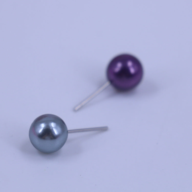 Korean Fashion Natural Imitation Pearl Ear Pairs Of Peach Hearts Stud Earrings