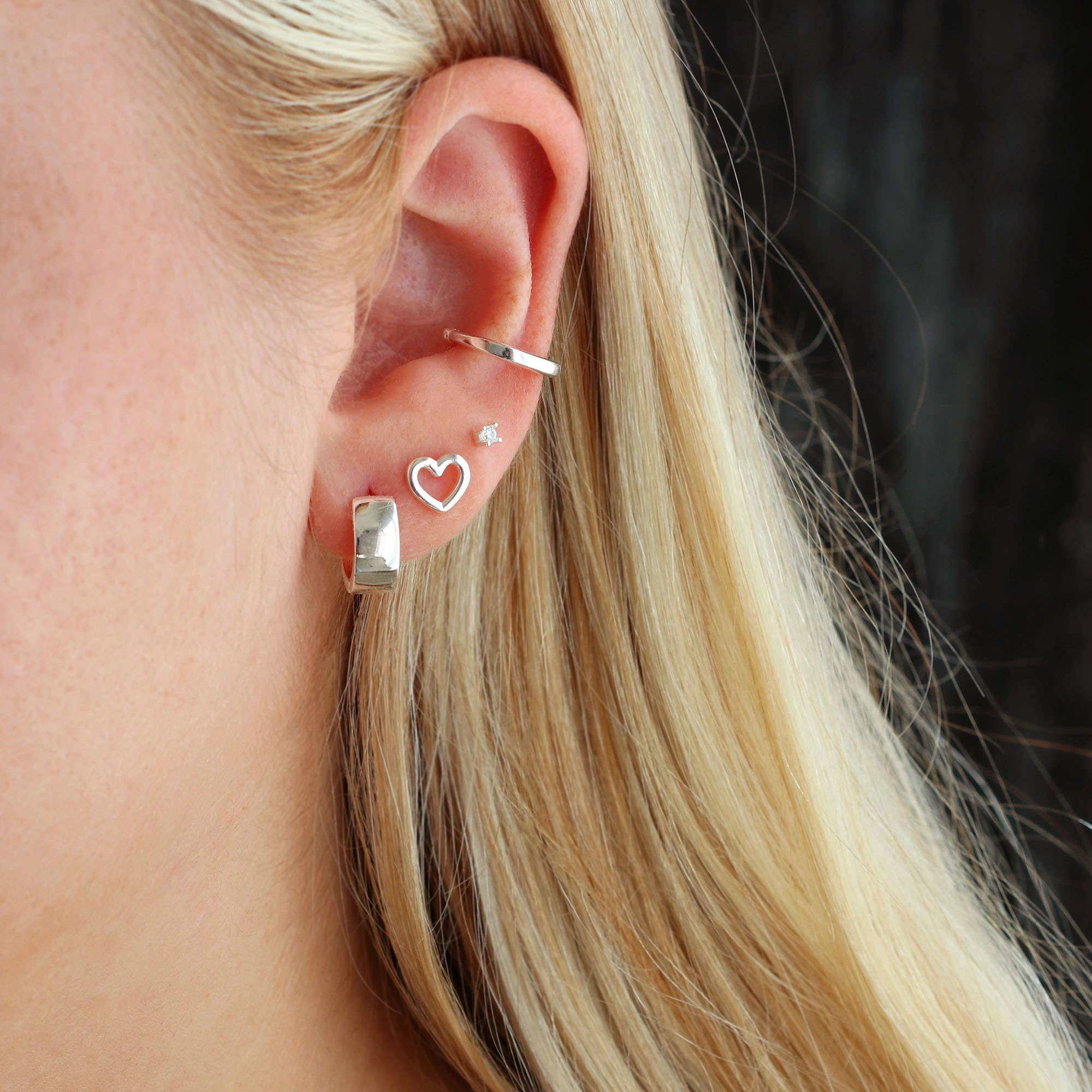 Kris Nations - Wide Hinged Huggie Hoop Earrings 18K Gold Vermeil | Sterling Silver 12mm Hoops Hinge Closure Nickel Free Hypoallergenic Ships from CA