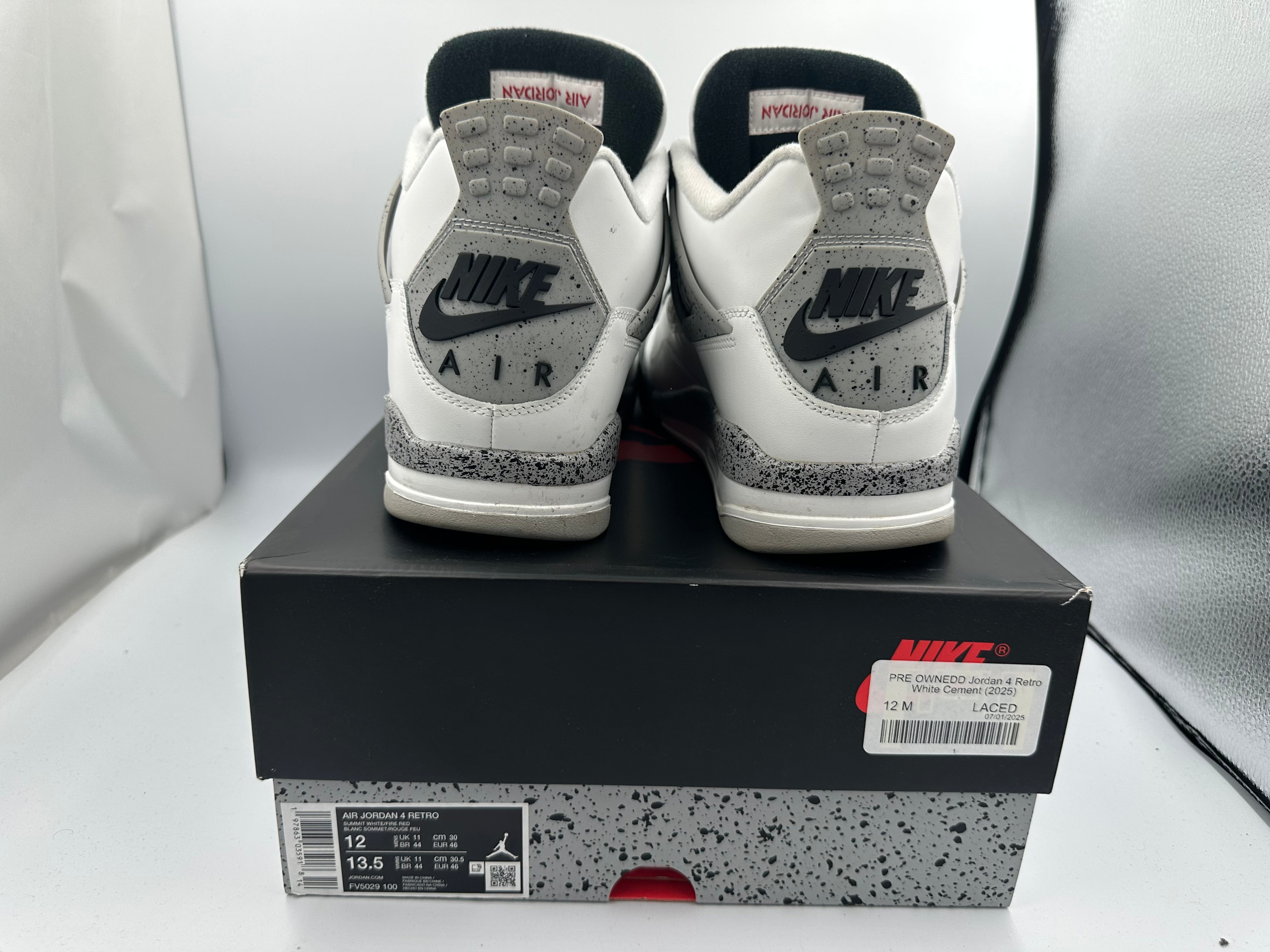 PRE OWNEDD Jordan 4 Retro White Cement (2025)