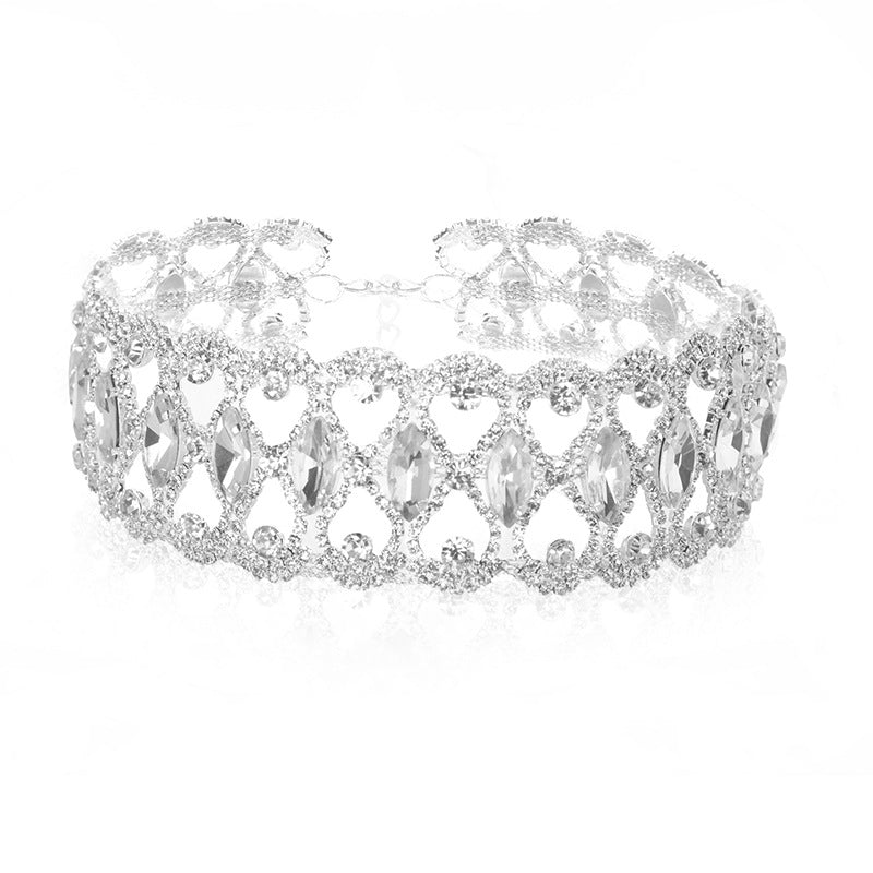 Short Diamond Claw Chain Pattern Full Necklaces