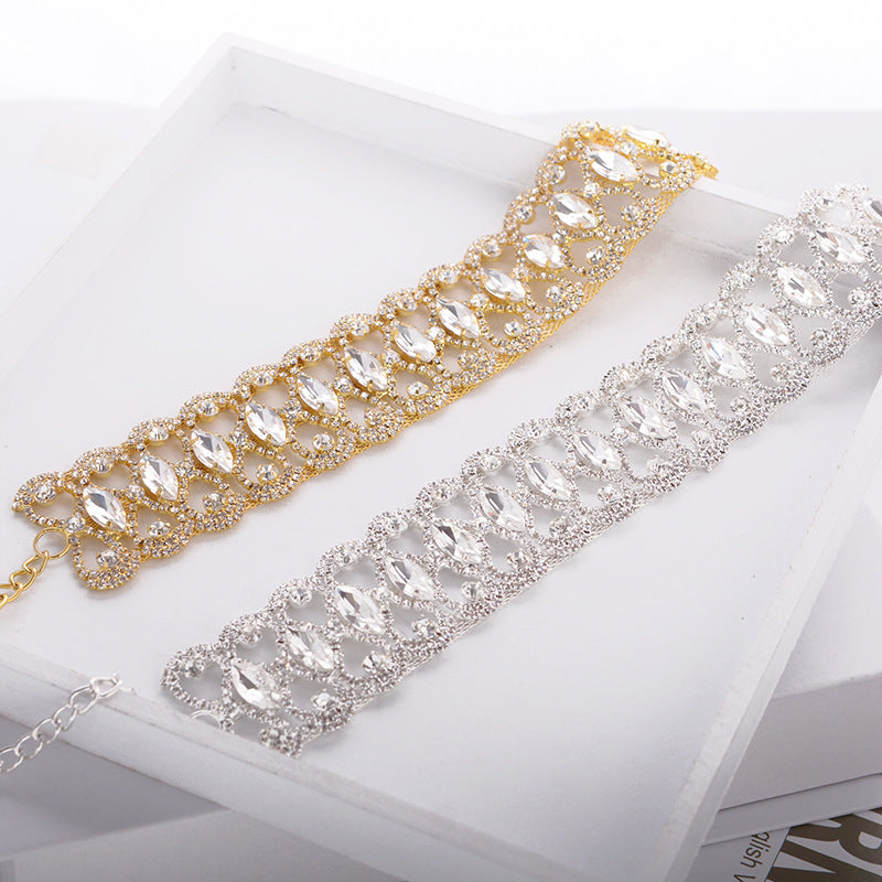 Short Diamond Claw Chain Pattern Full Necklaces