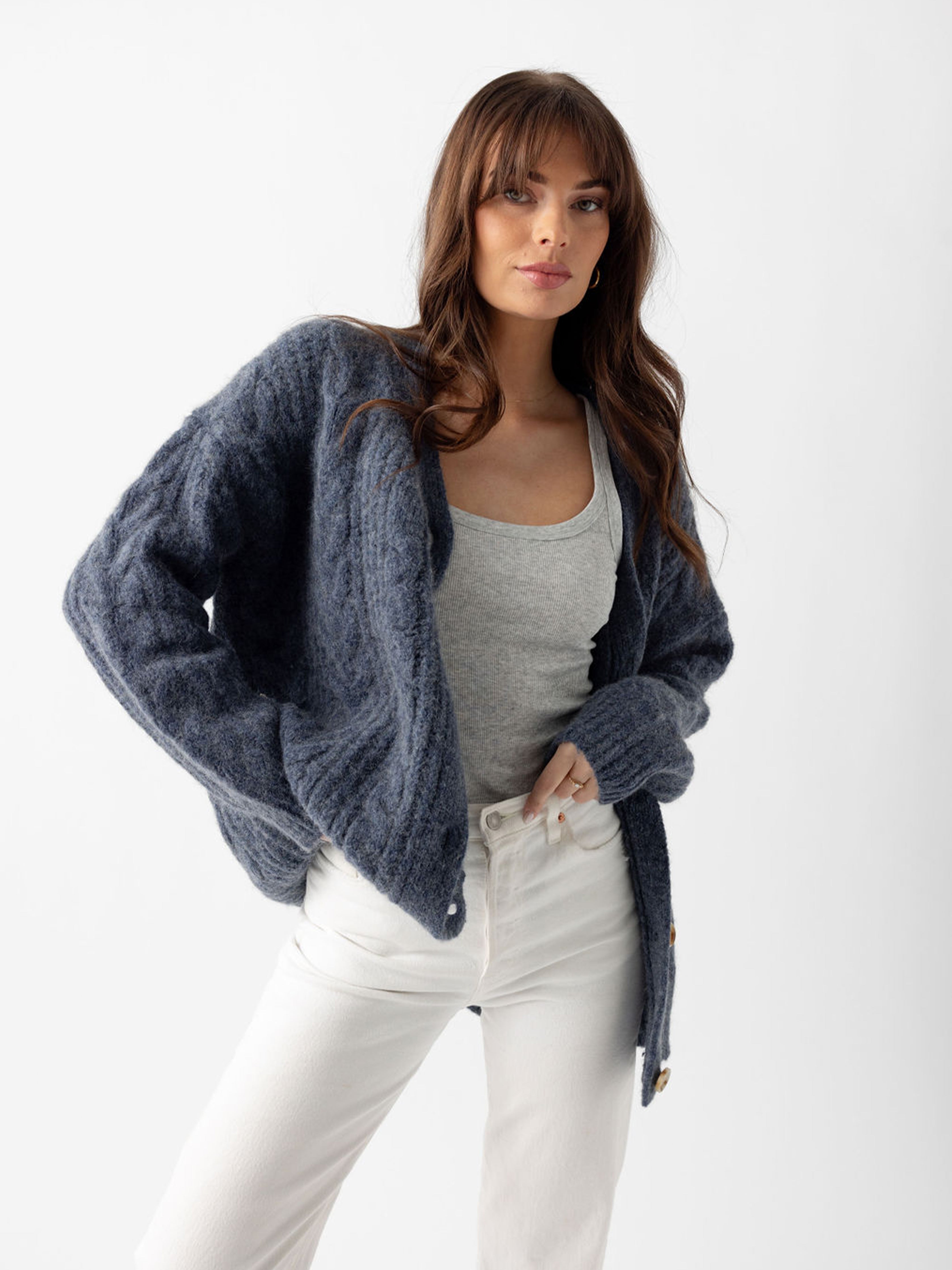 Oversized Cable Knit Cardigan - ONLINE EXCLUSIVE