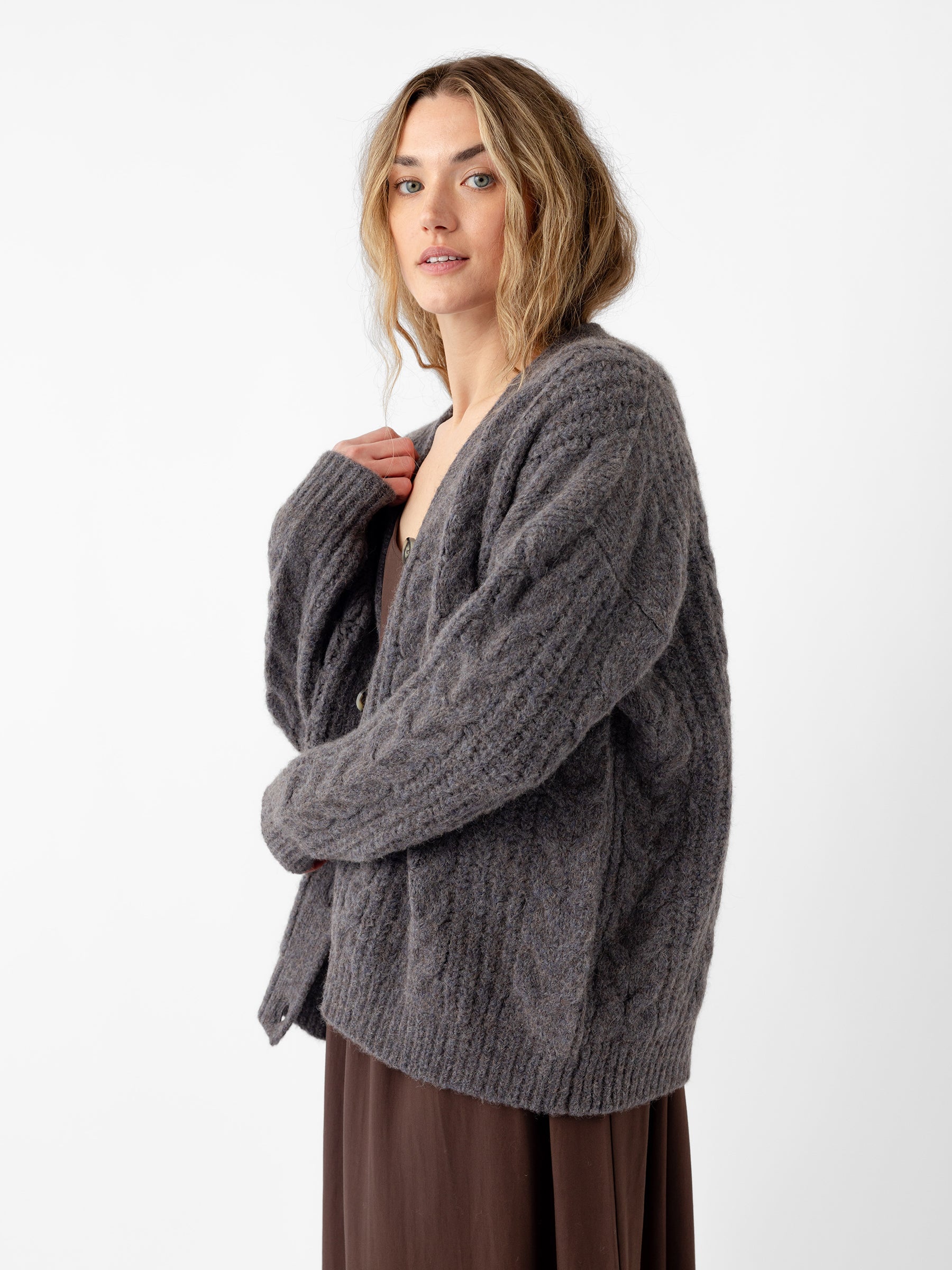 Oversized Cable Knit Cardigan - ONLINE EXCLUSIVE