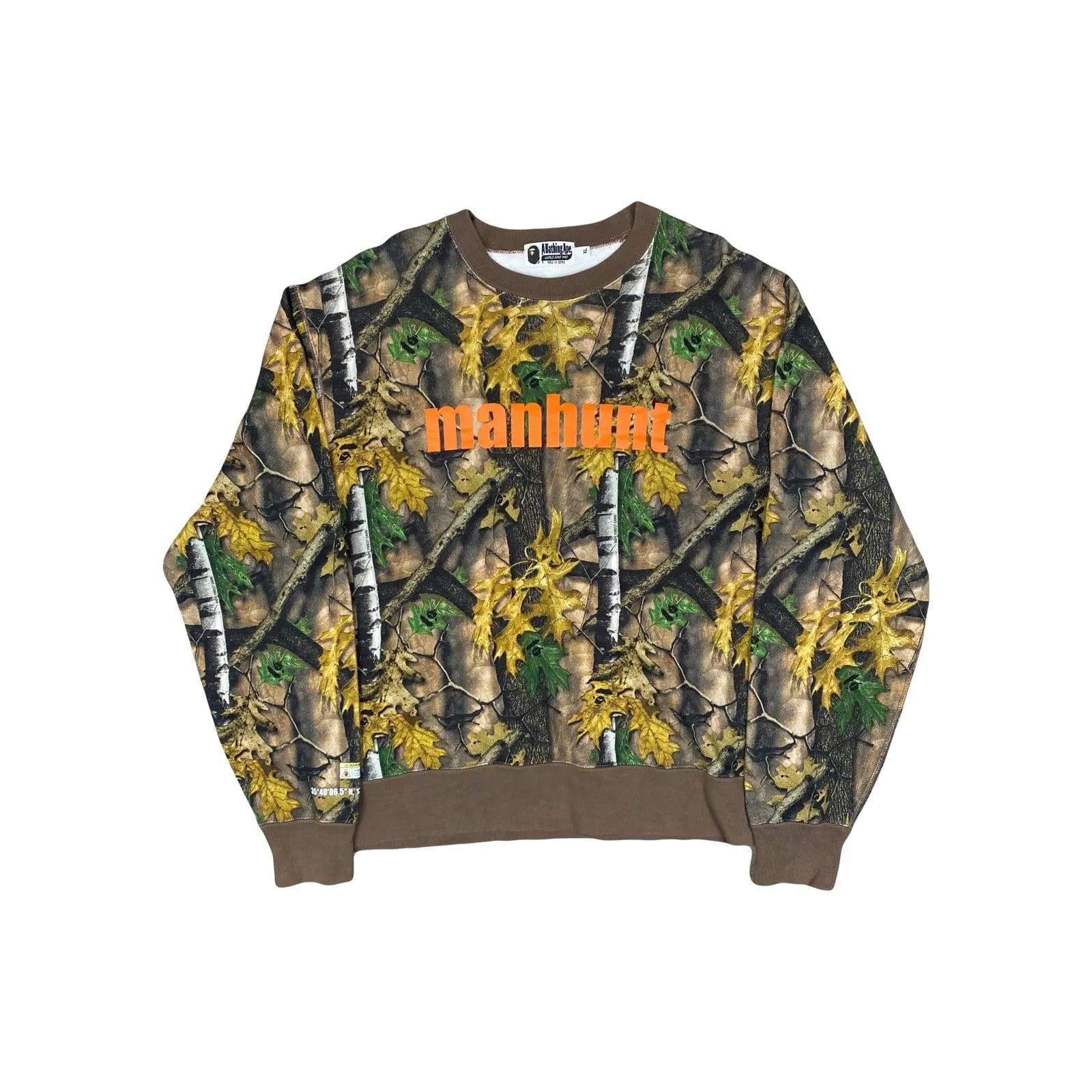 Bape Forest Camo Manhunt Crewneck