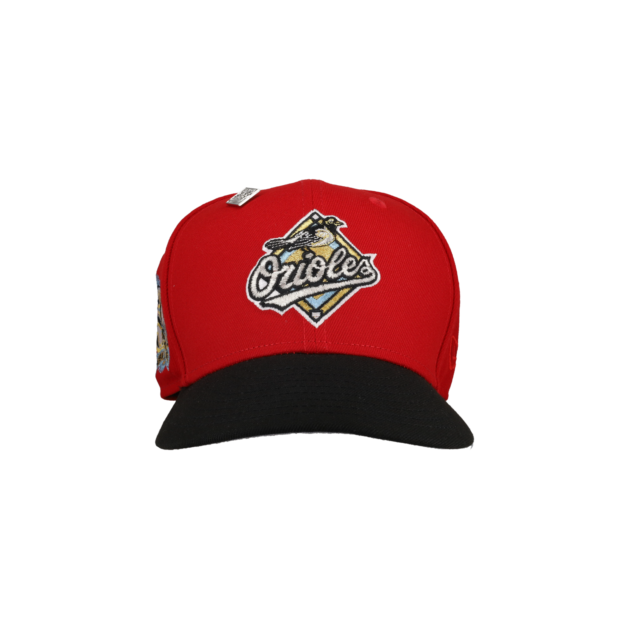 Baltimore Orioles Red 50th Season Patch 59Fifty Fitted Hat