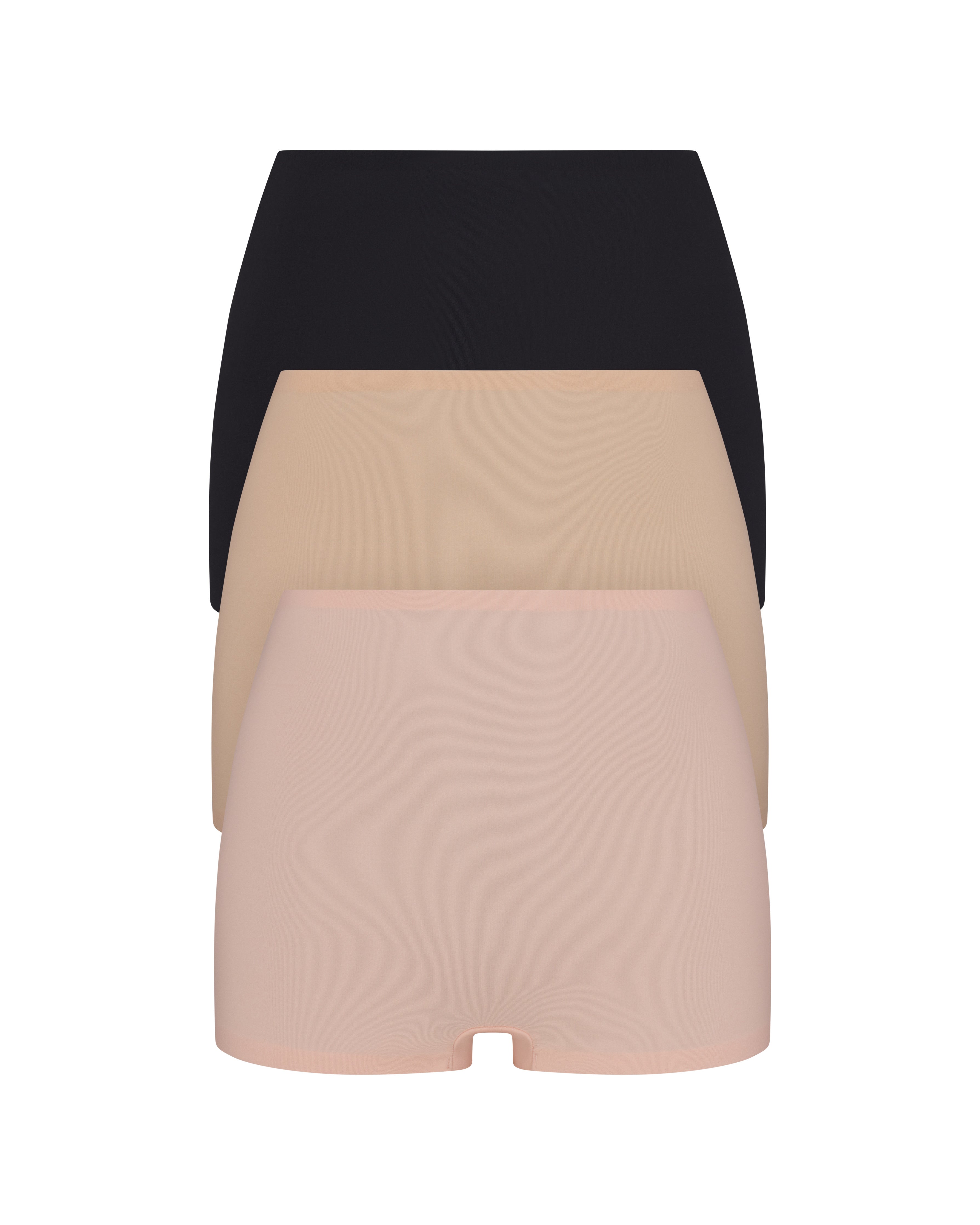 SPANXsmooth™ Fit-To-You Boyshort 3-Pack Box | Very Black/Toasted Oatmeal/Vintage Rose