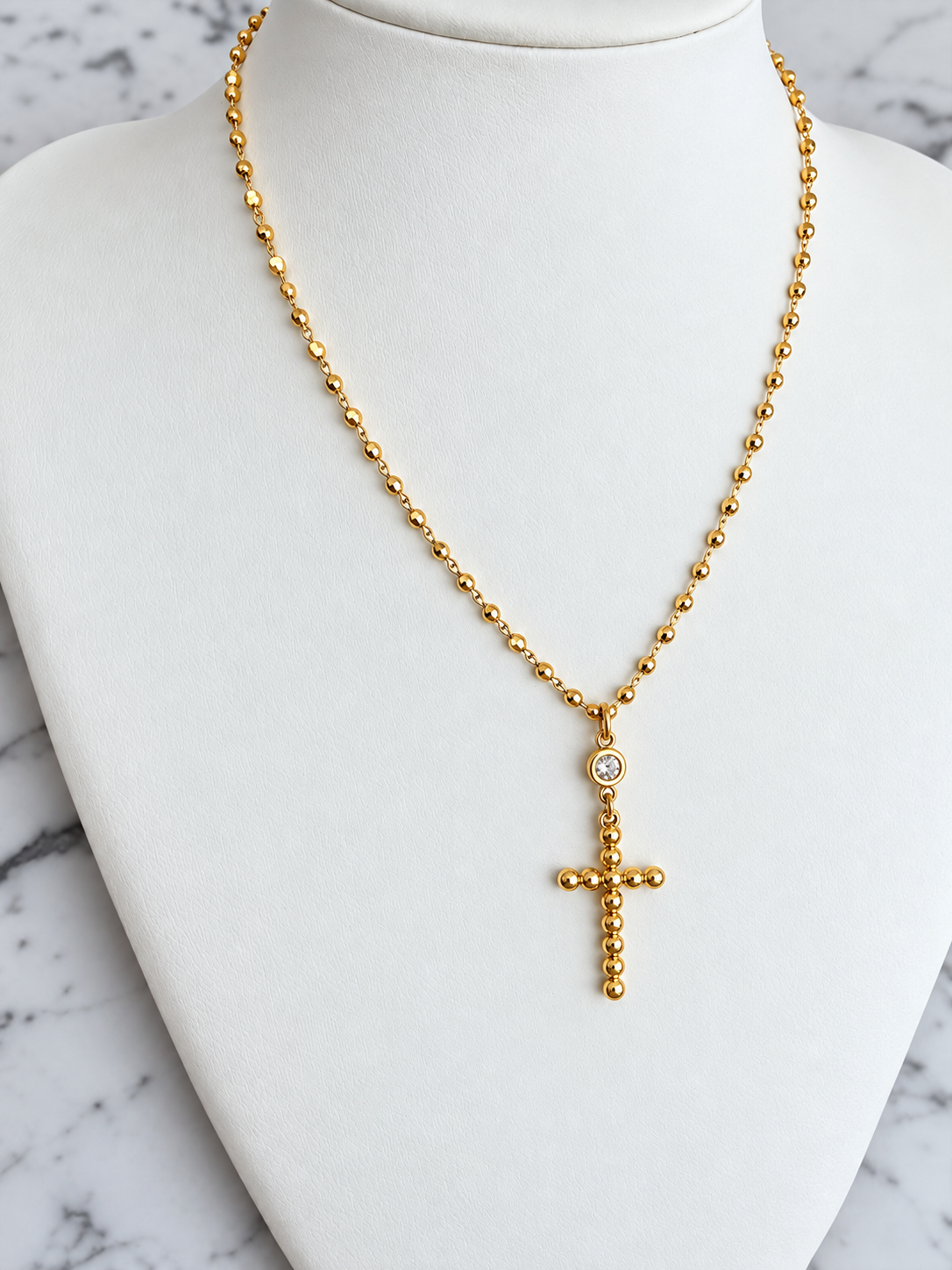 Celestina cross necklace