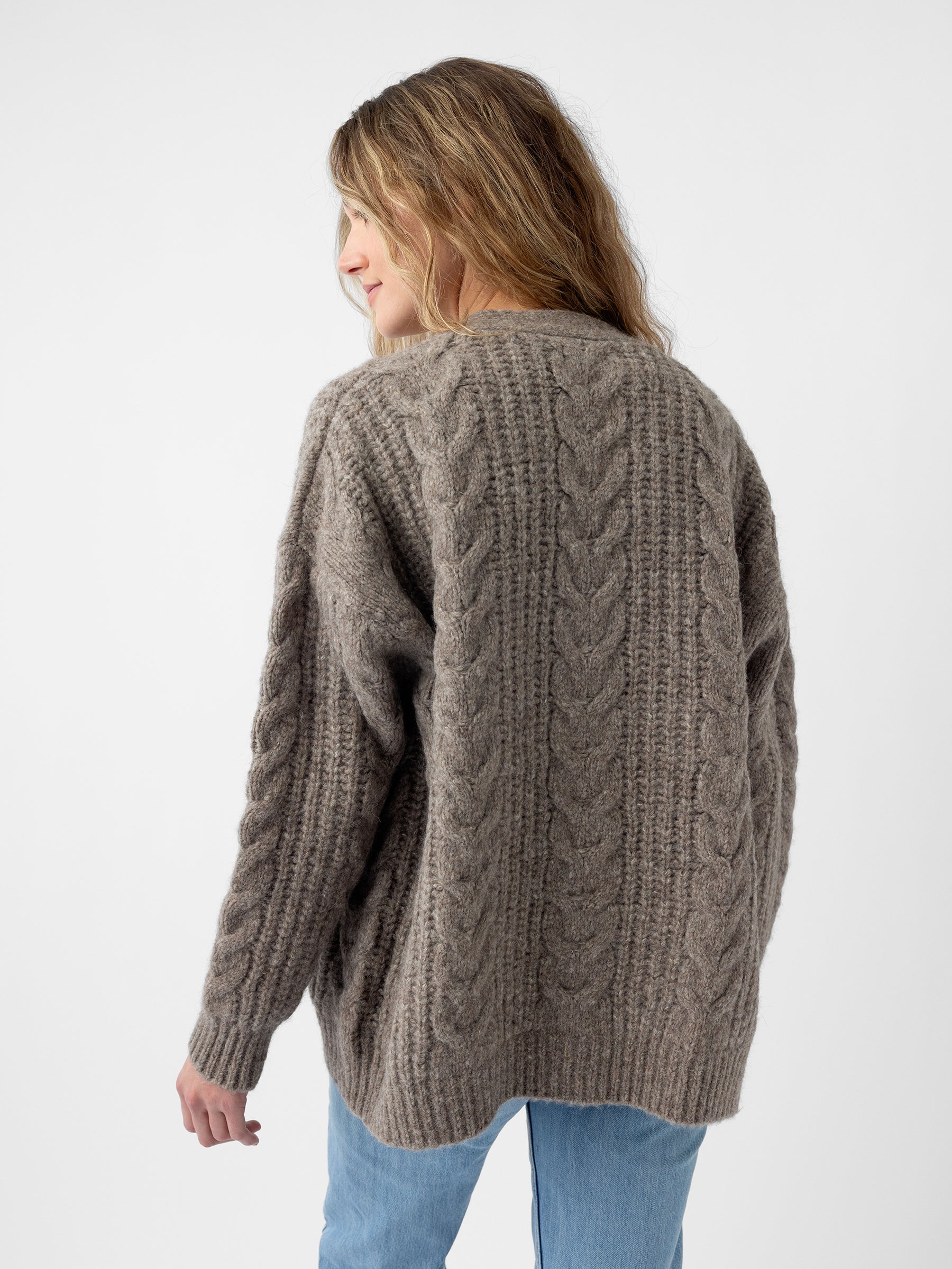 Oversized Cable Knit Cardigan - ONLINE EXCLUSIVE