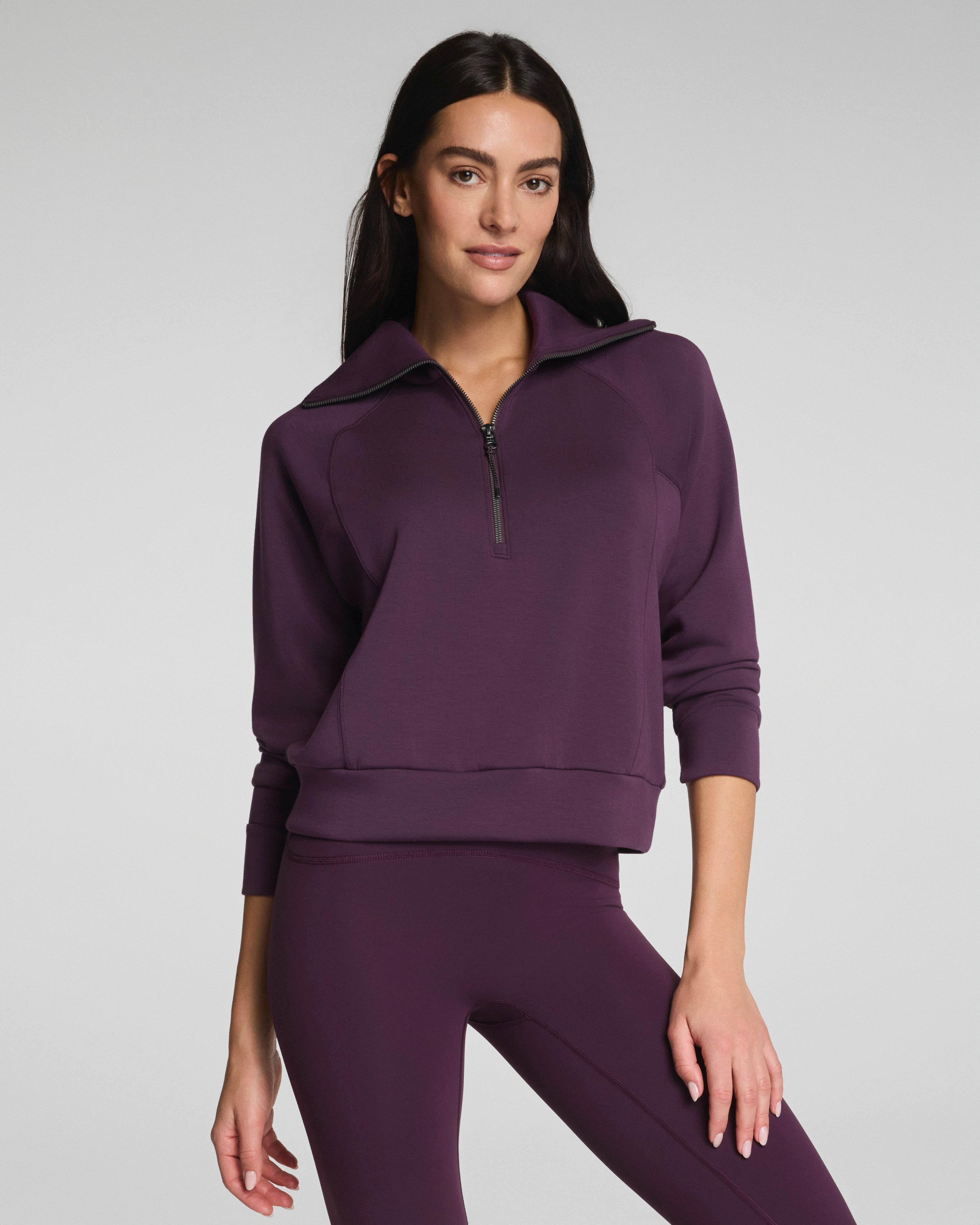 SPANX AirEssentials® Half Zip | Blackberry