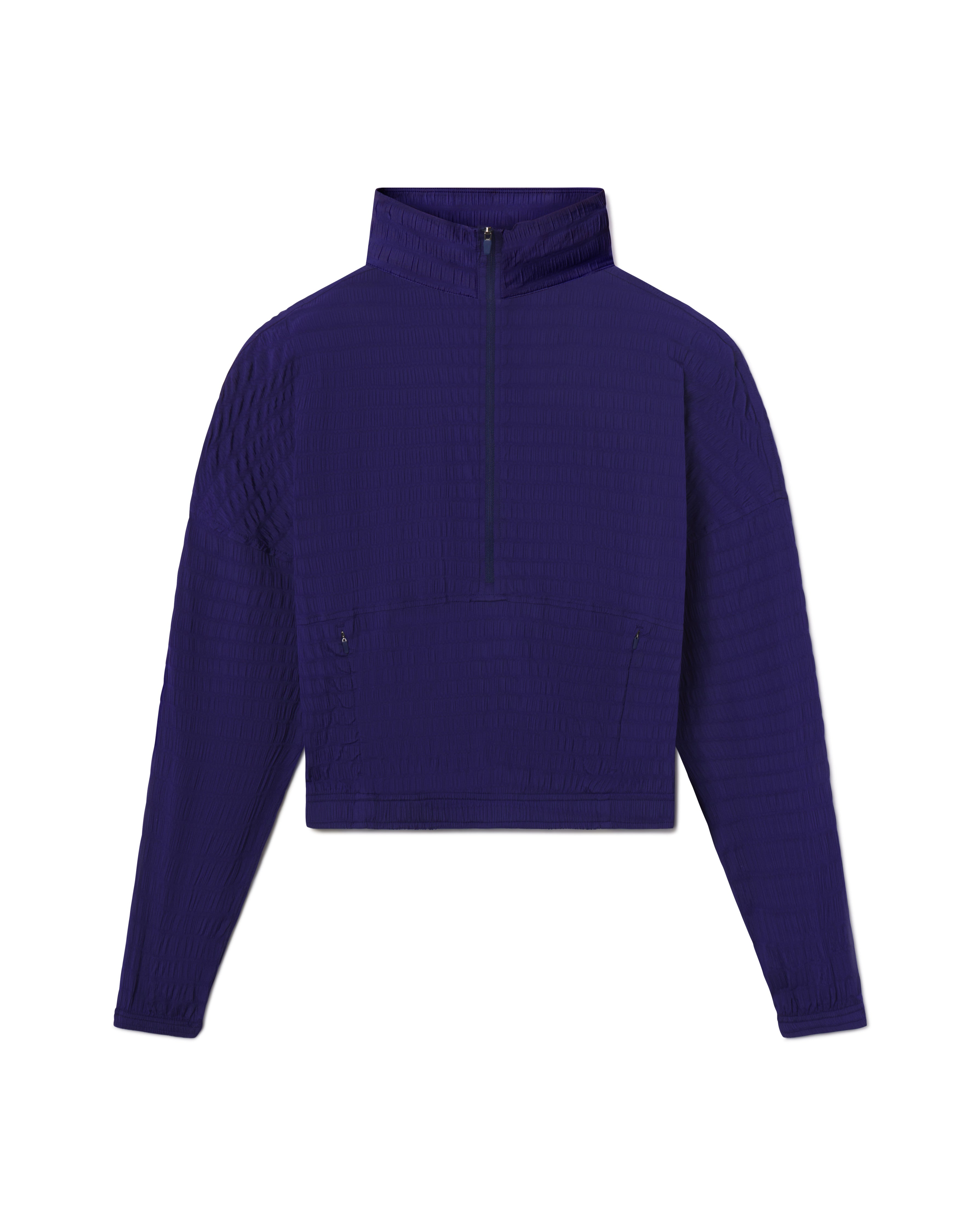 SPANX® Get Moving Textured Half Zip | Midnight Iris