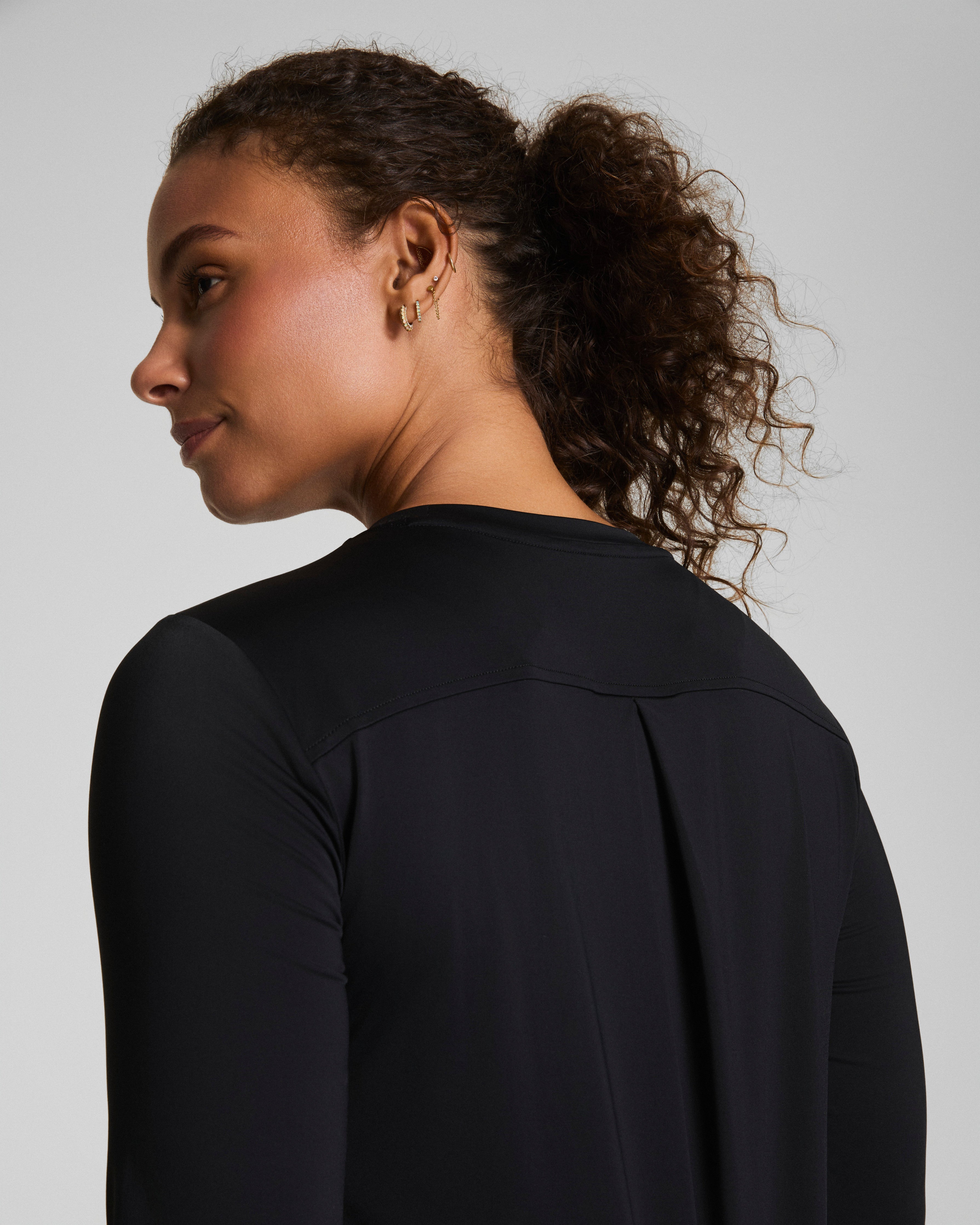 SPANX® Activate Long Sleeve Top | Very Black