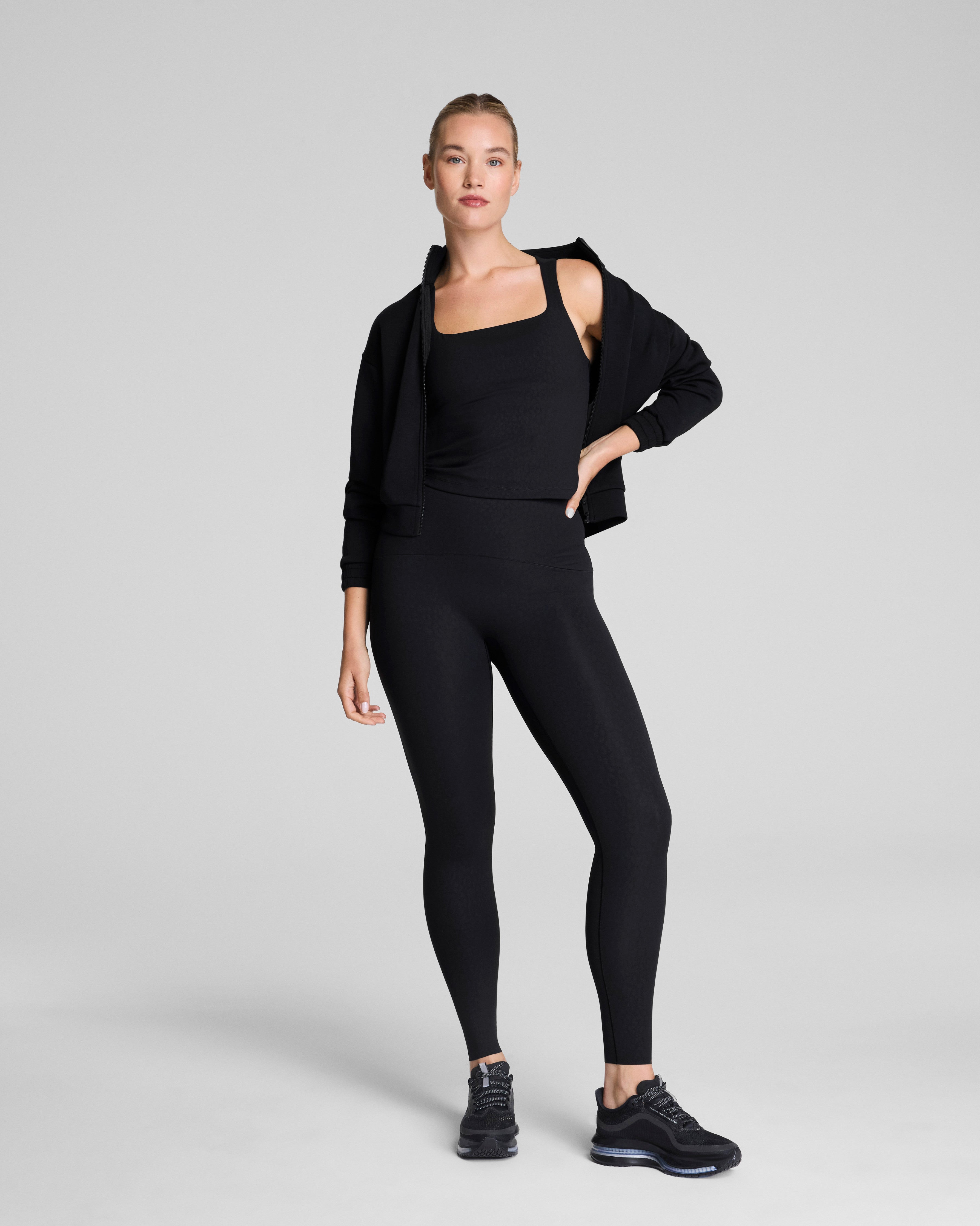 SPANXshape™ Booty Boost® Embossed Leopard Print Full-Length Leggings | Embossed Leopard Print