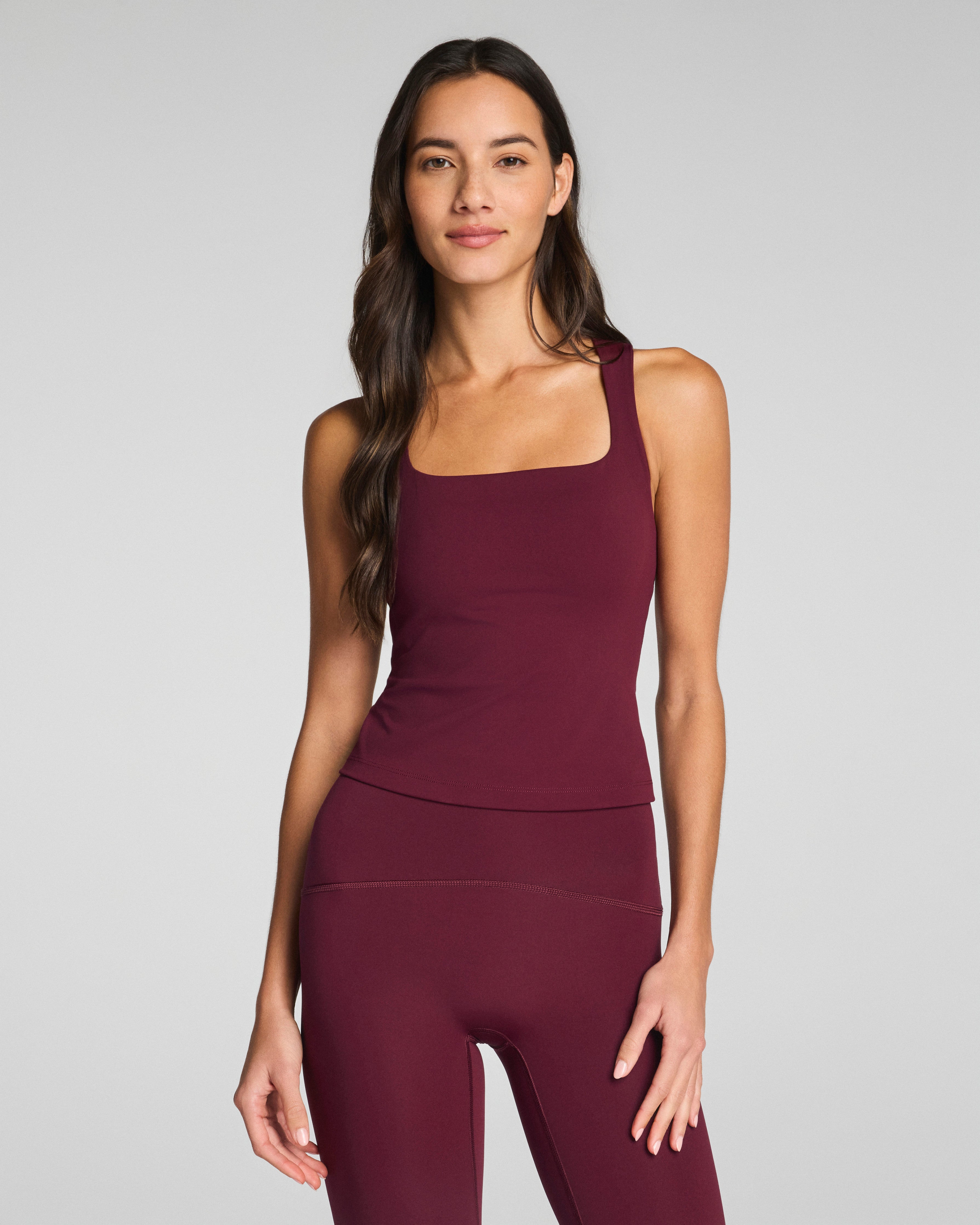 SPANX® Get Moving Square Neck Shelf Tank | Cassis