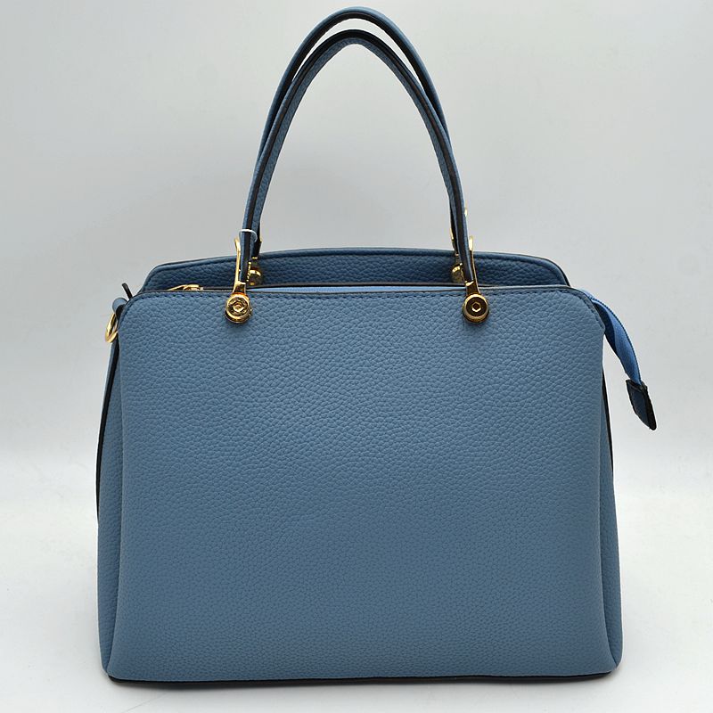 Structured Top Handle Handbag with Zipper Closures