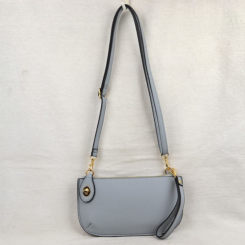 Pebbled Crossbody Clutch Bag with Removable Straps