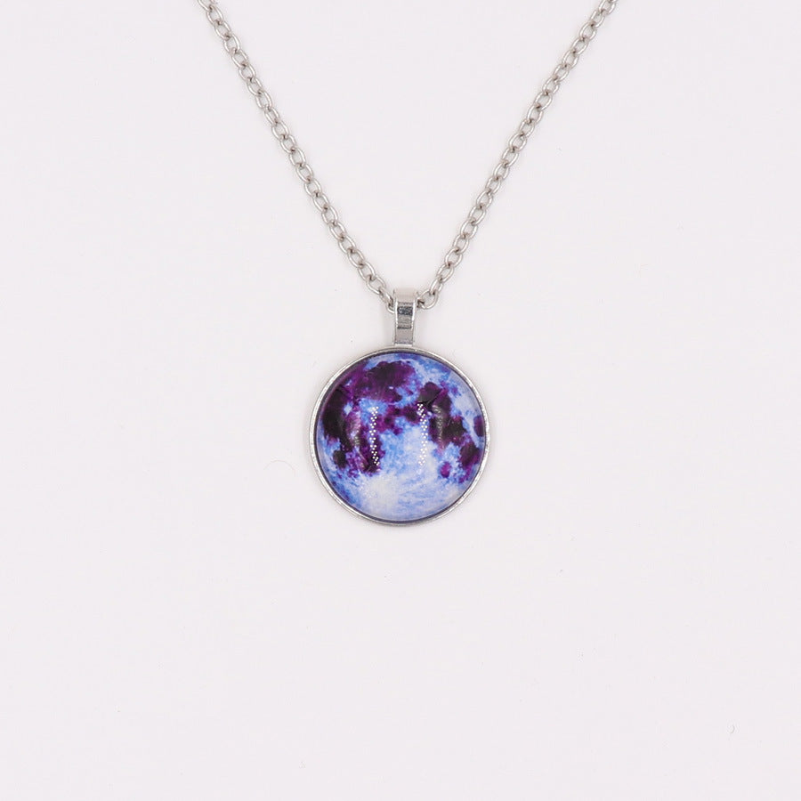Women's & Men's Luminous Moon Trendy Starry Sky Sweater Pendant