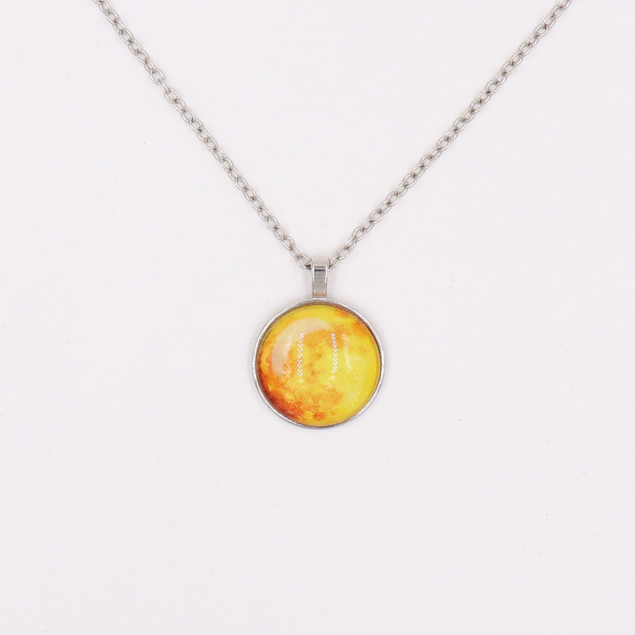 Women's & Men's Luminous Moon Trendy Starry Sky Sweater Pendant