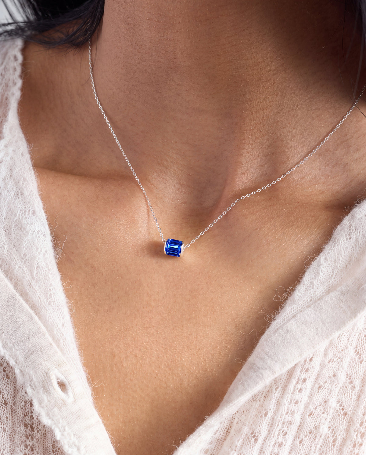 September Birthstone Precious Pendant Necklace