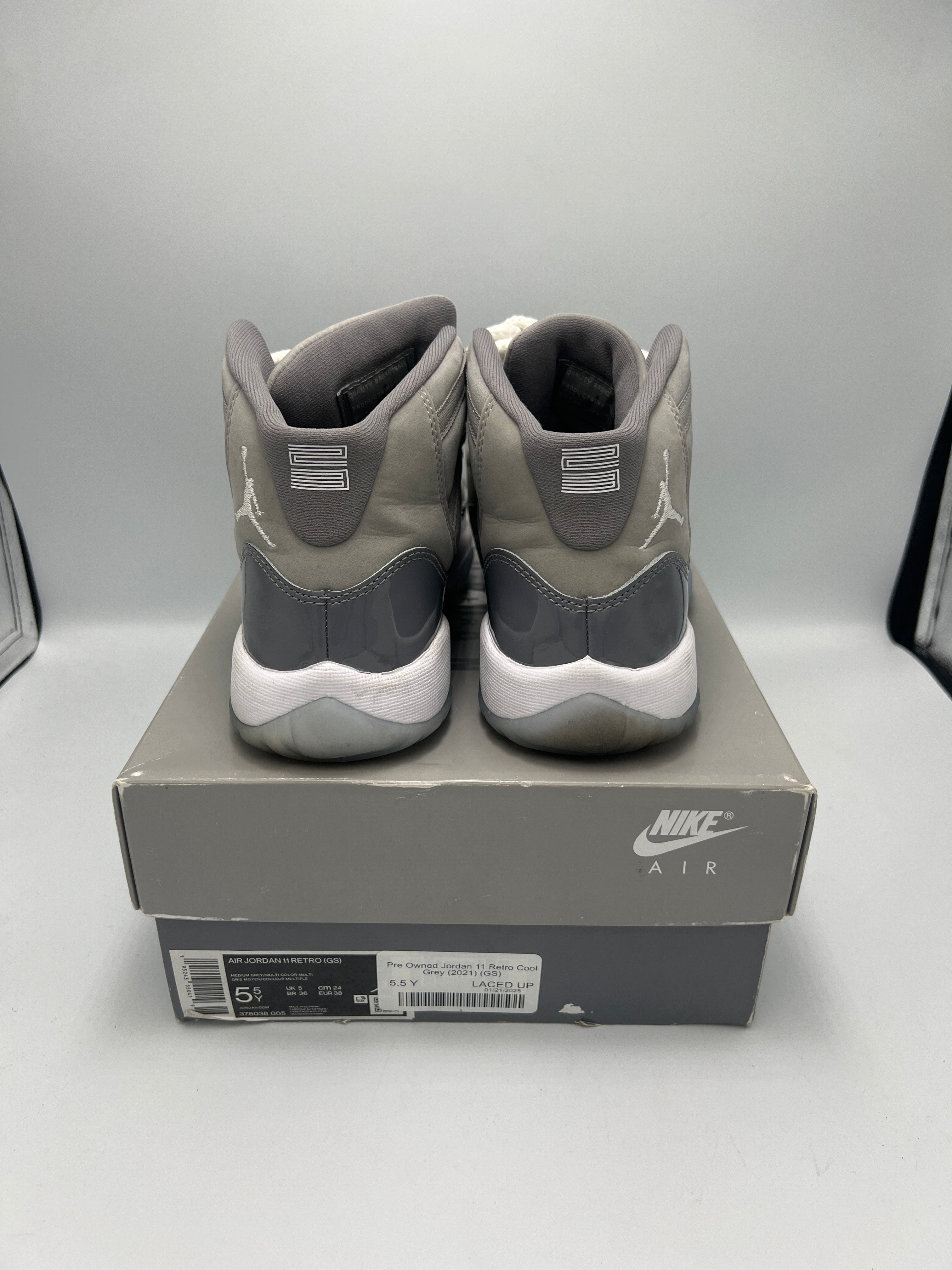Pre Owned Jordan 11 Retro Cool Grey (2021) (GS)