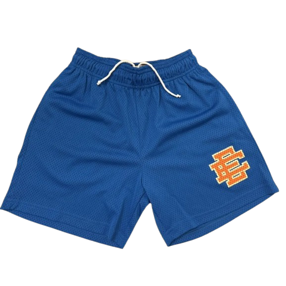 Eric Emanuel Shorts Mesh-Blue Lemonade Orange