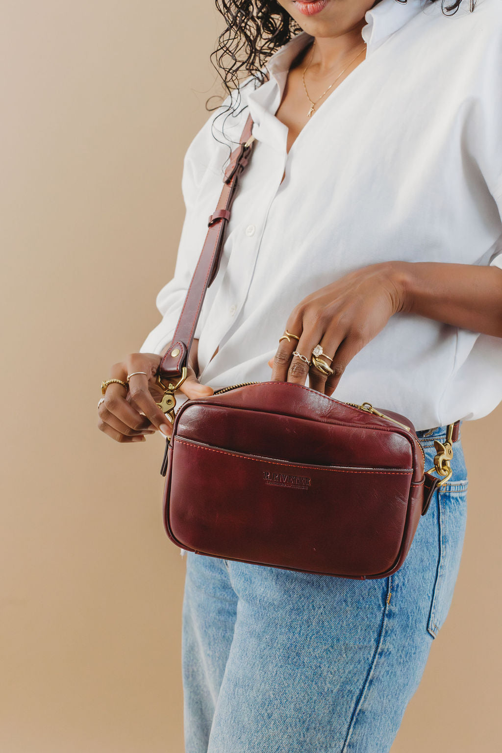 Jane Crossbody Bag | Cherry Leather