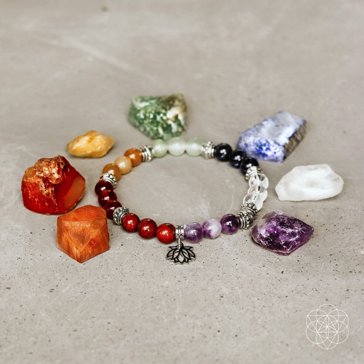 7 Chakra Bracelet and Stones Set by Conscious Items at Shirley Shoppe