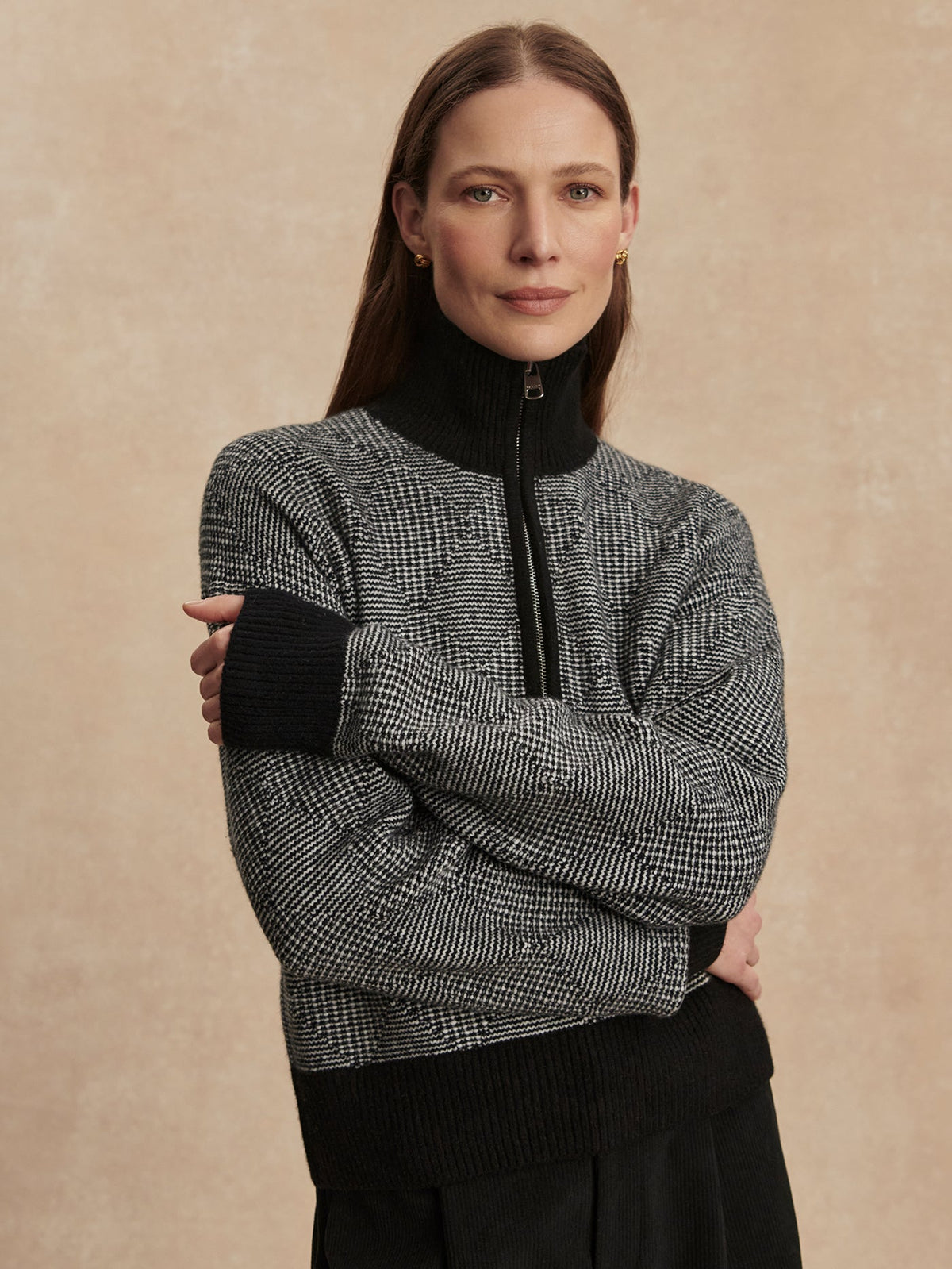 Varley Aldridge Half-Zip Knit in Black