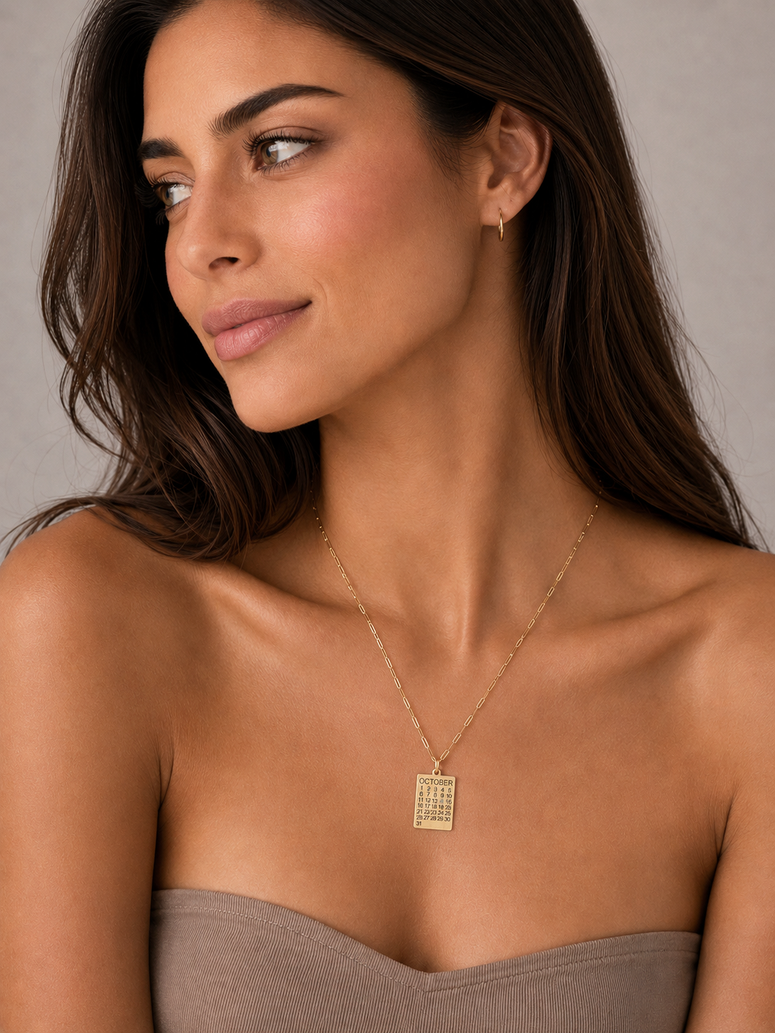Calendar Paperclip Chain Necklace