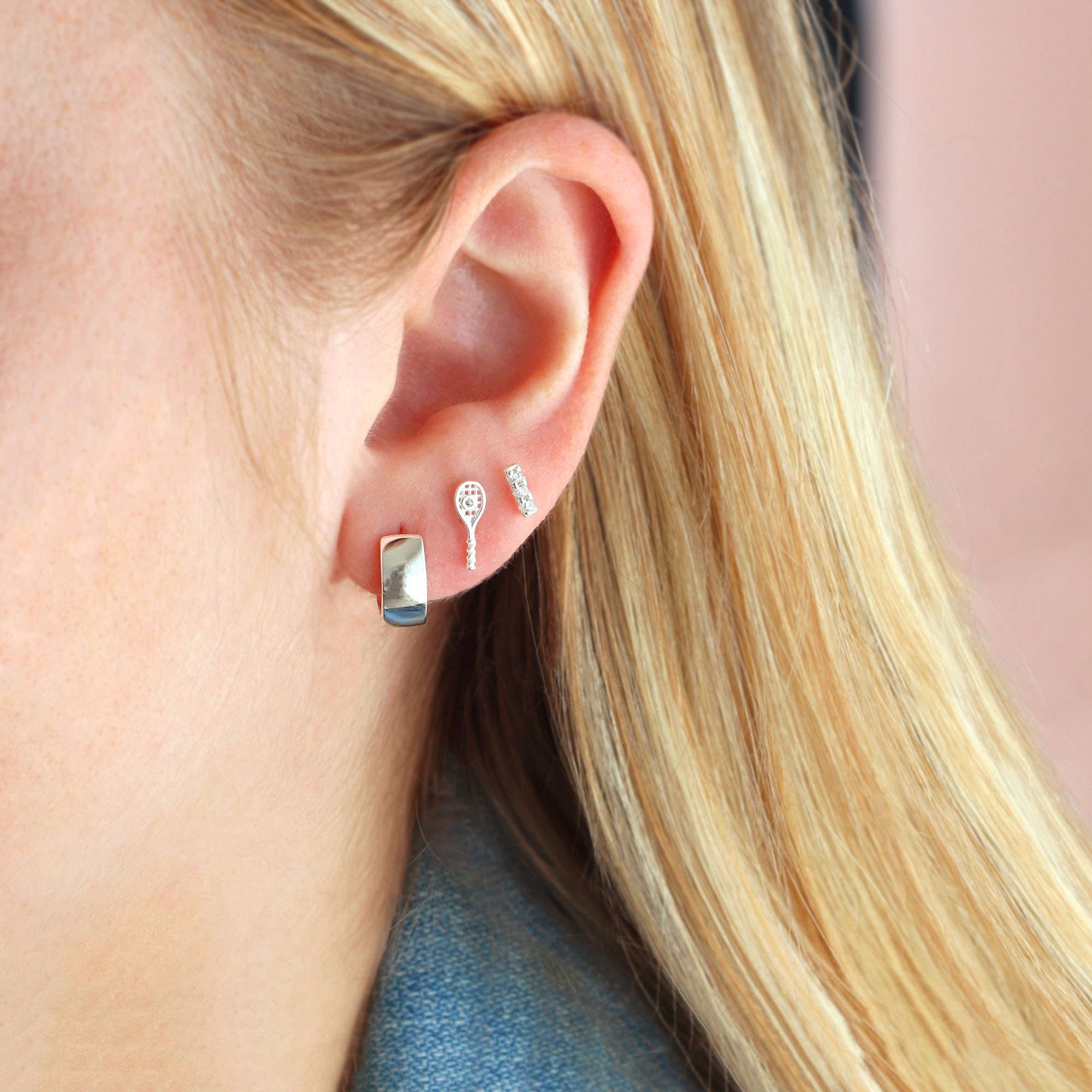 Kris Nations - Wide Hinged Huggie Hoop Earrings 18K Gold Vermeil | Sterling Silver 12mm Hoops Hinge Closure Nickel Free Hypoallergenic Ships from CA