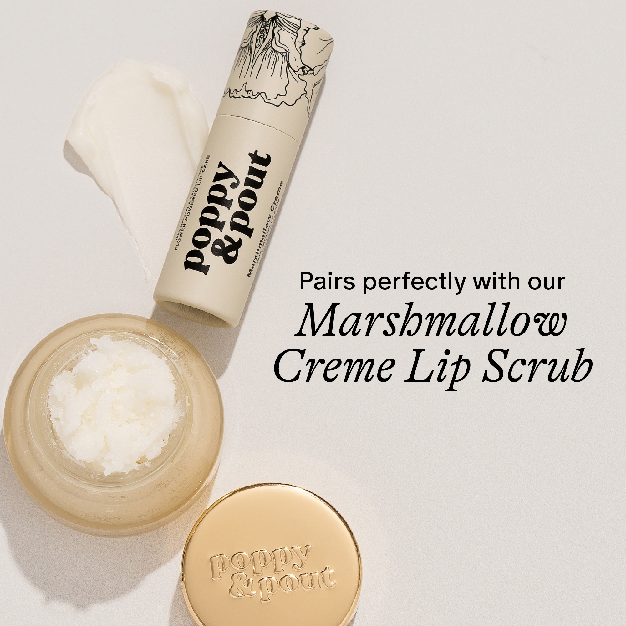 Poppy & Pout - Lip Balm, Marshmallow Creme