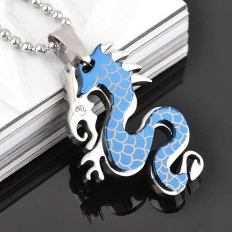 Men's Retro Exaggerated Totem Dragon Stainless Steel Fashion Pendant