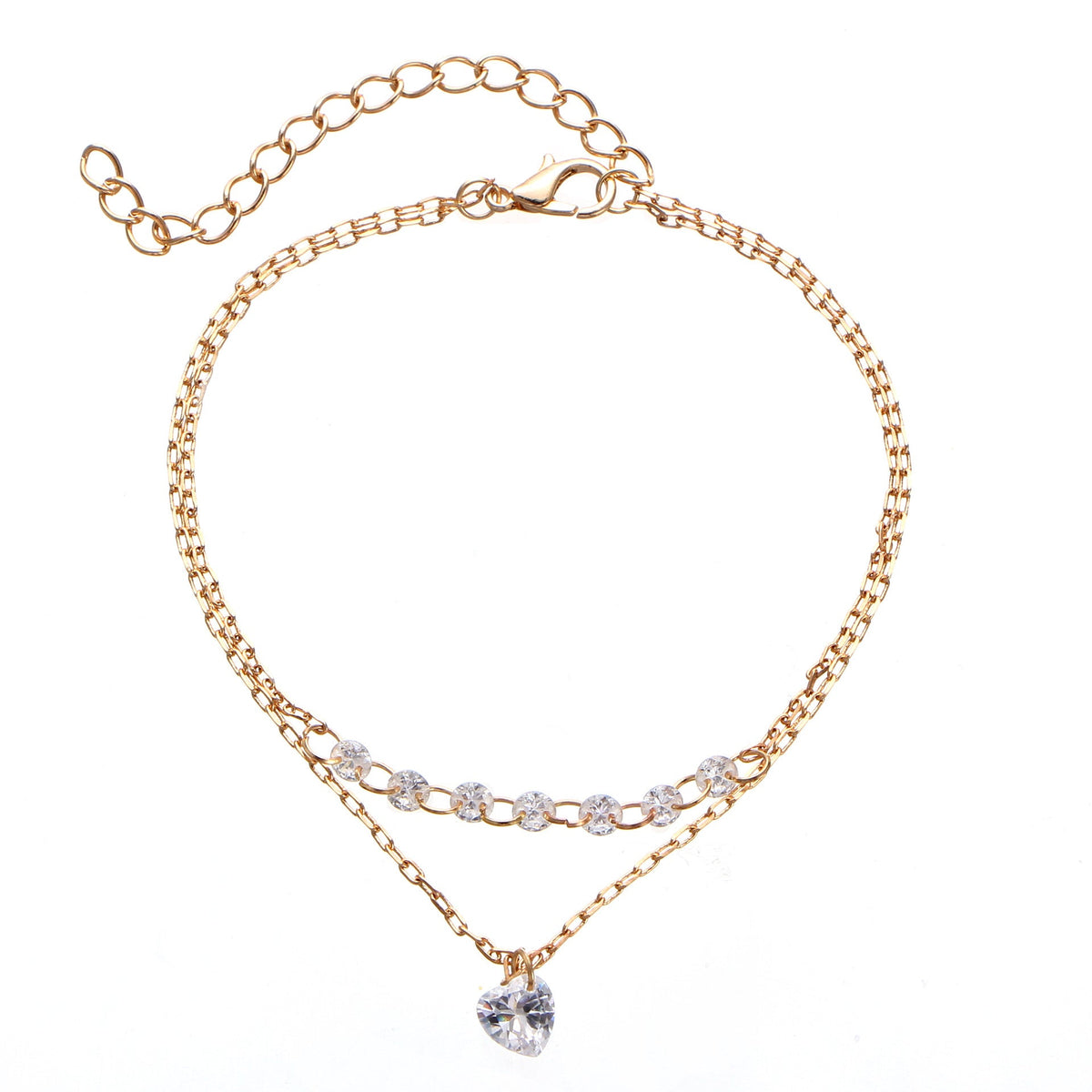 Durable Fashion Heart-shaped Crystal Female Couple Bracelet