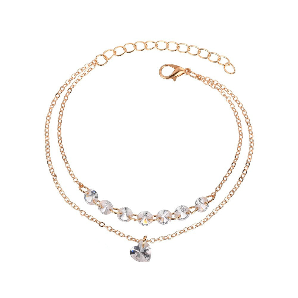 Durable Fashion Heart-shaped Crystal Female Couple Bracelet