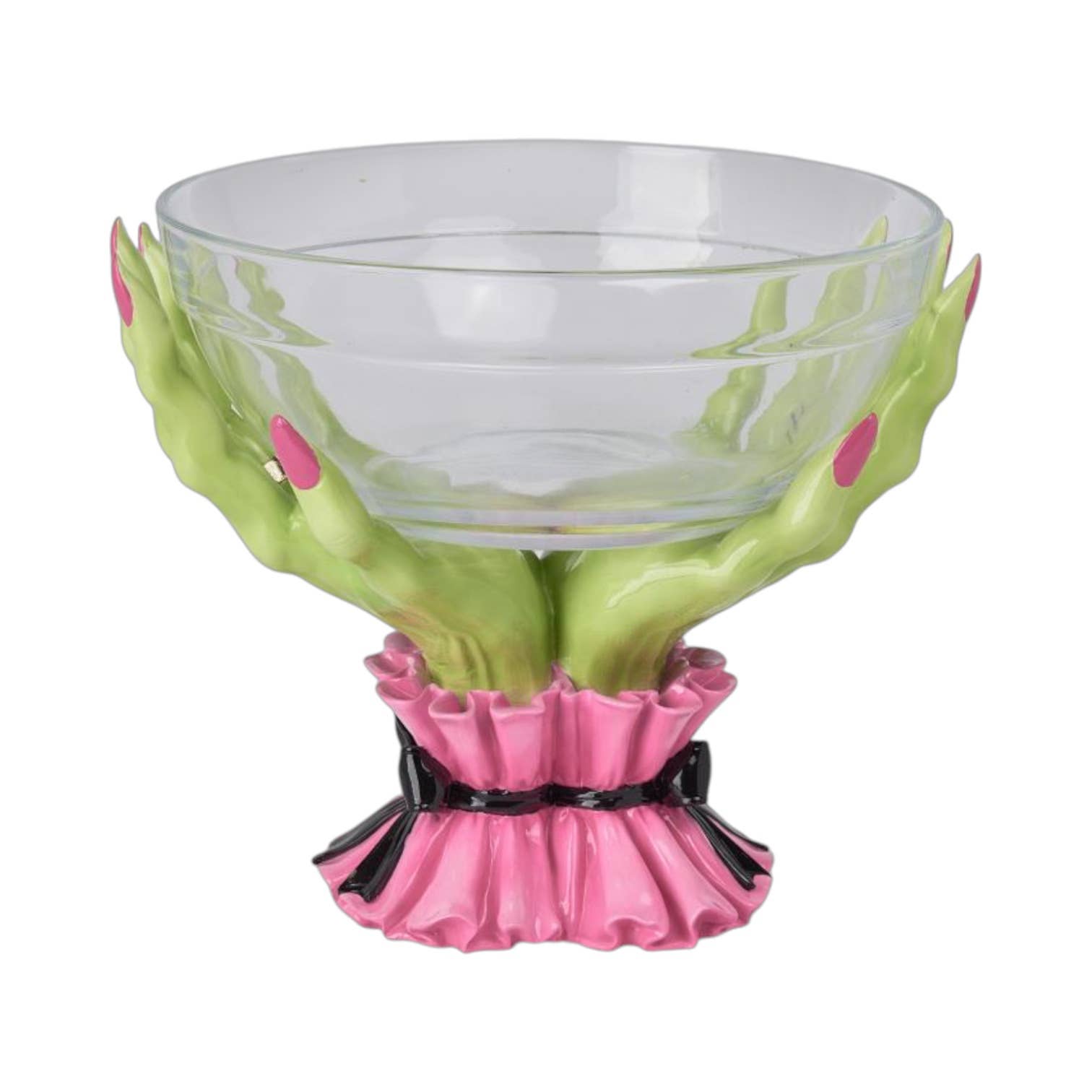 10in Green Witch Hand Candy Bowl by December Diamonds