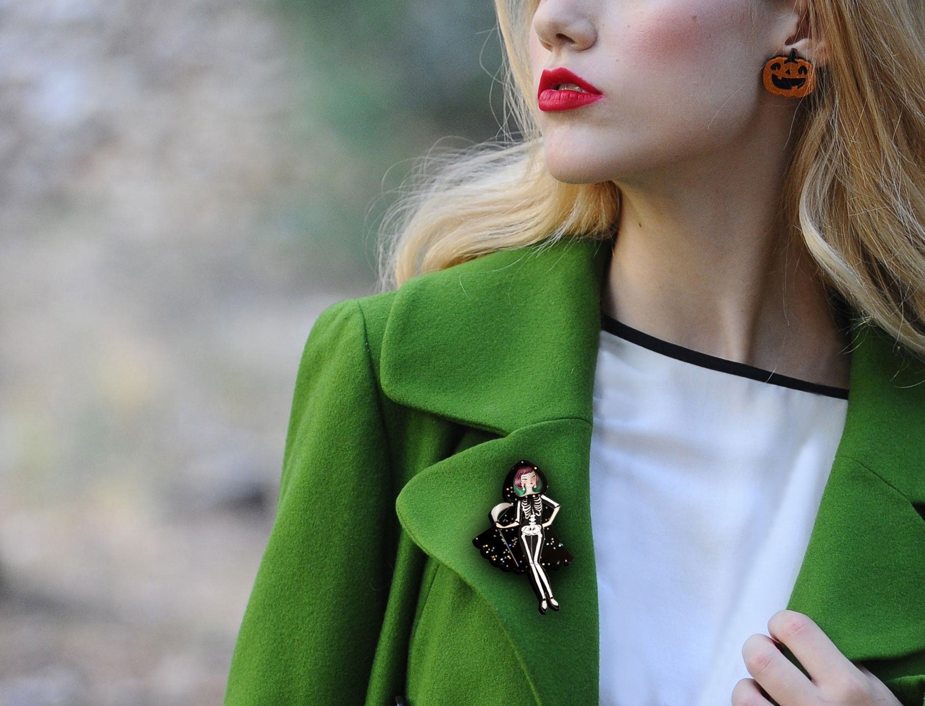 Death Girl Brooch by Laliblue