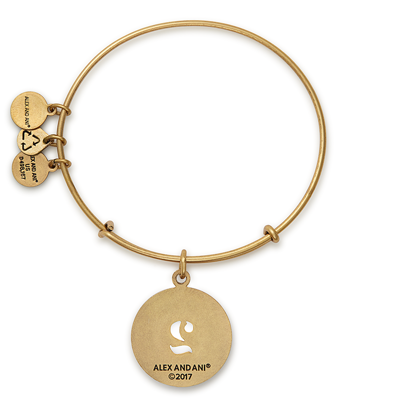 Number Charm Bangle Bracelet