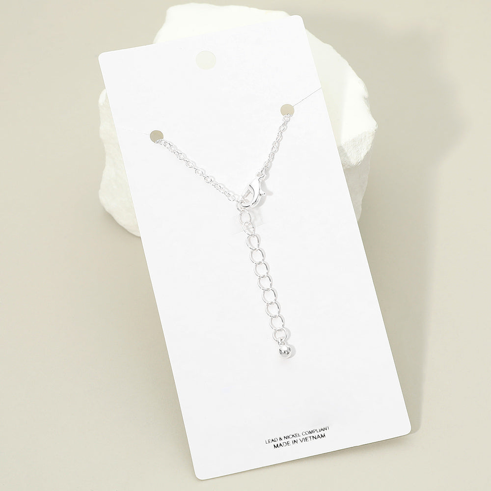 Crushed Pebble Swirl Wave Round Charm Anklet