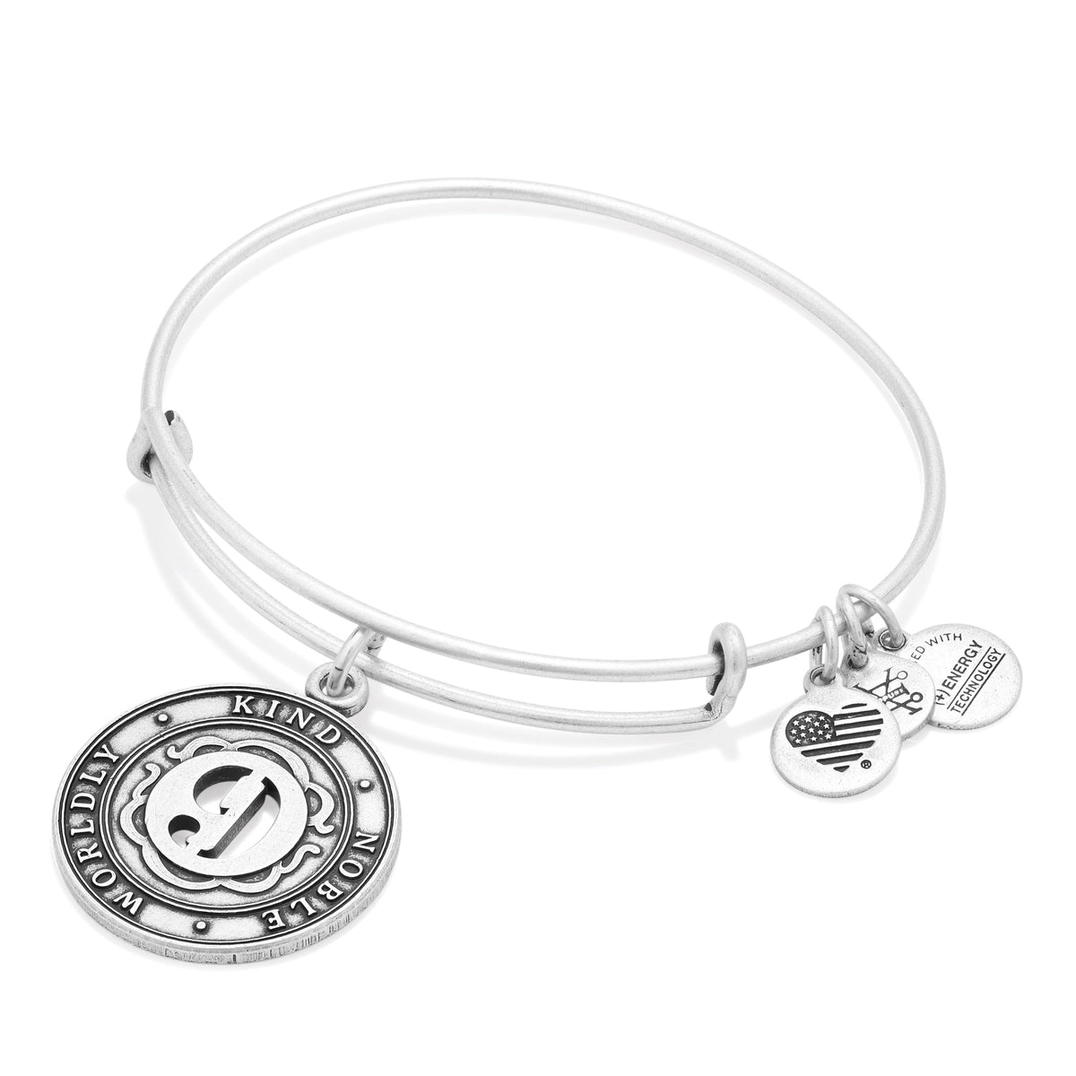 Number Charm Bangle Bracelet