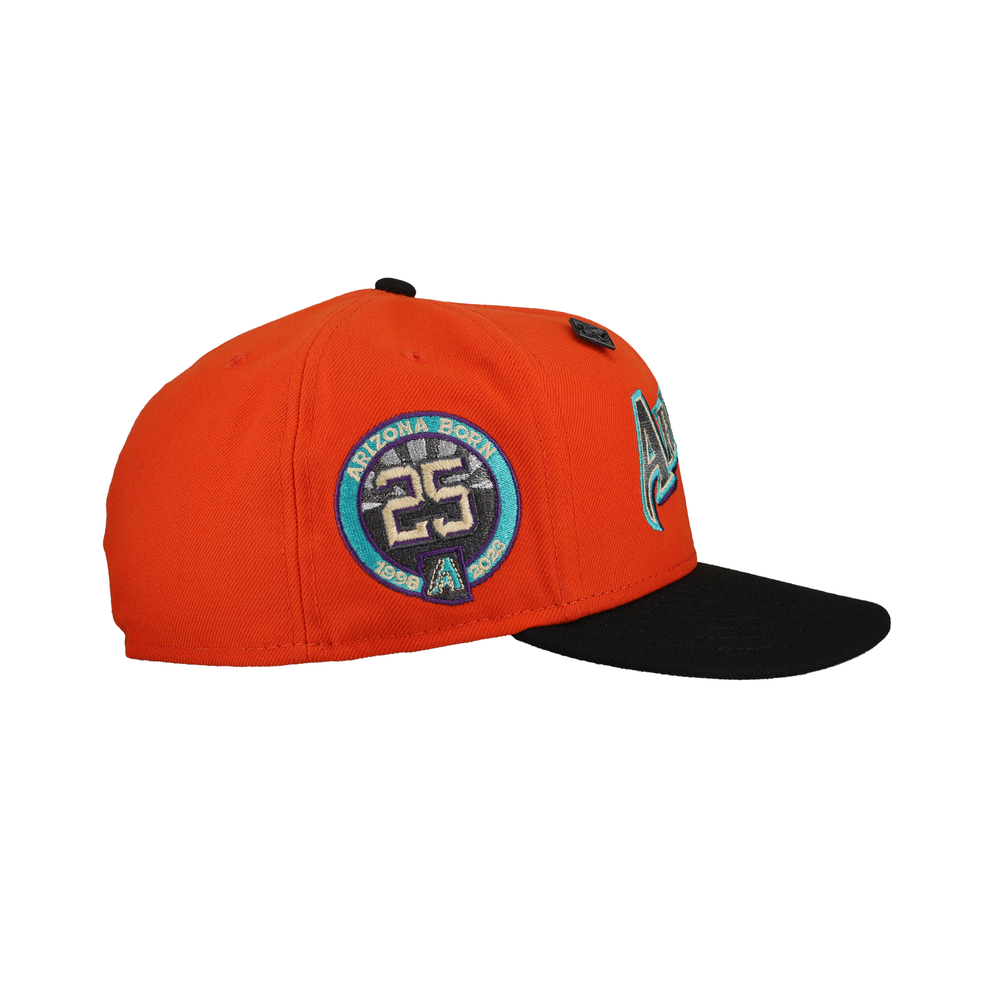 Arizona Diamondbacks 25th Anniversary Orange Gradient Metallic 59Fifty Fitted Hat