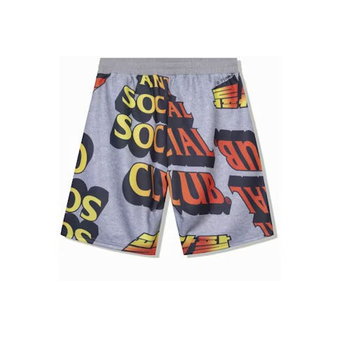 Anti Social Social Club Whisped Terry Fleece Shorts Grey