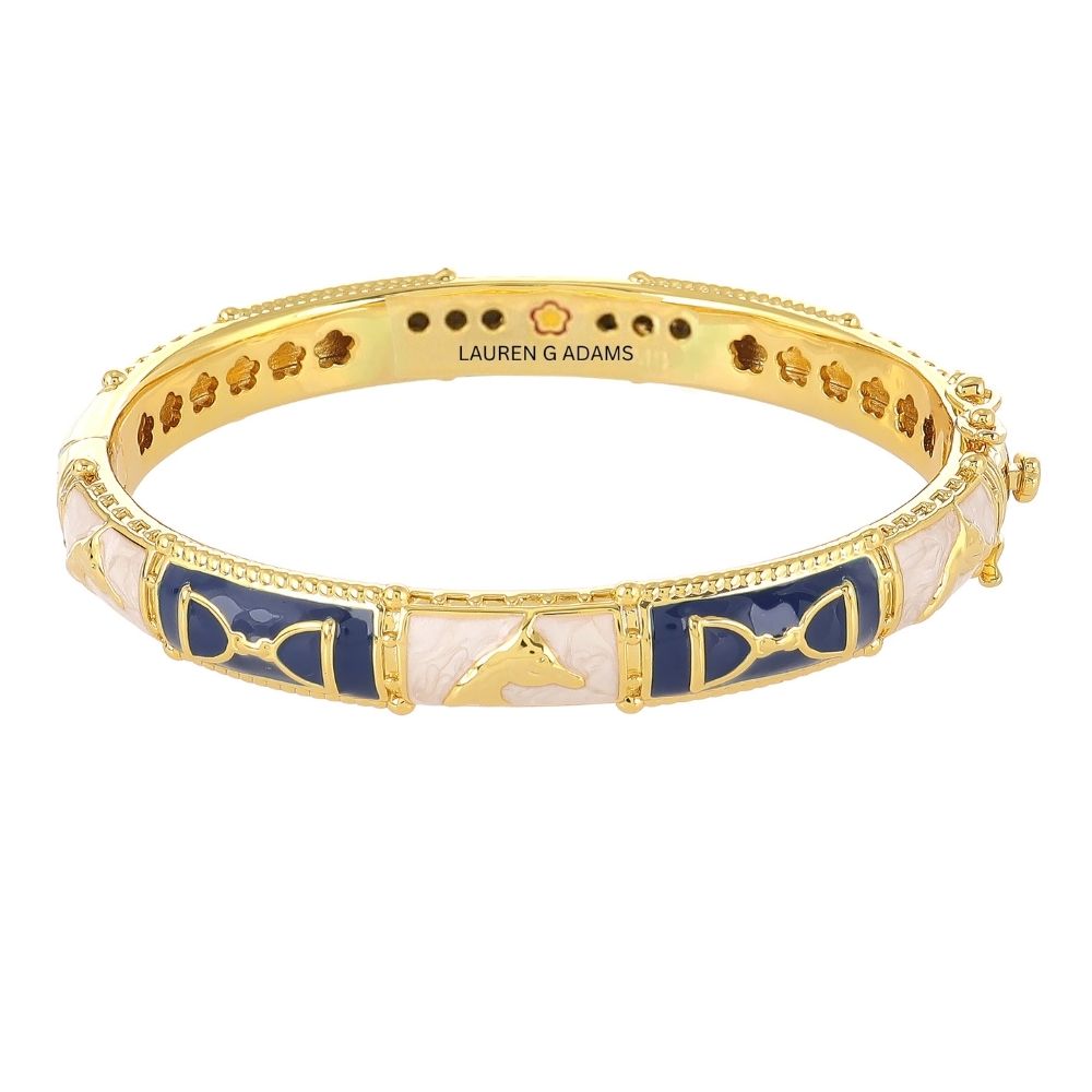 Equestrian Bangle — Coral Stirrup