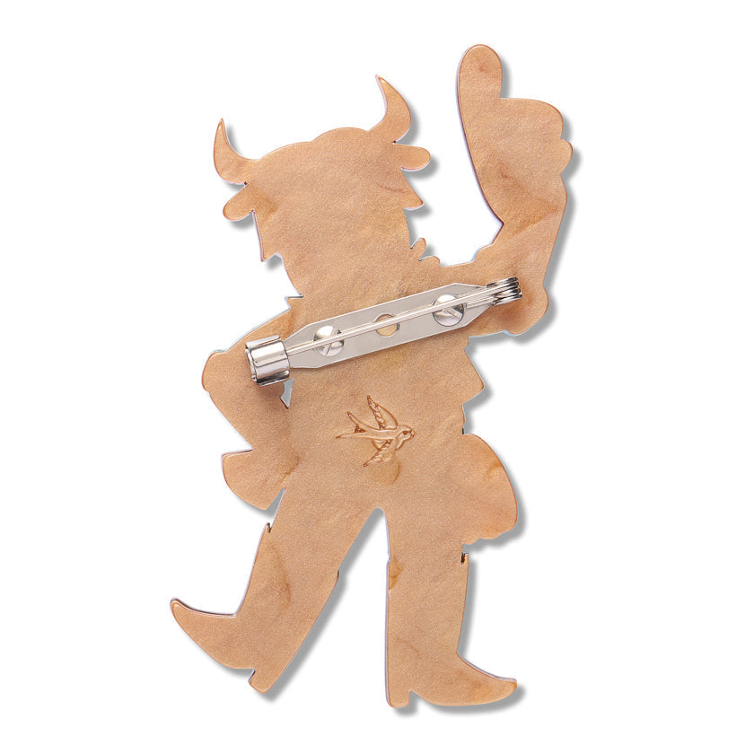 Marshall Longhorn Brooch by Erstwilder