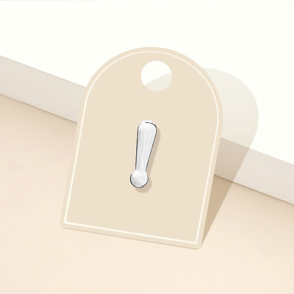 Women's Metal Exclamation Mark Lapel Mini Pin Brooch