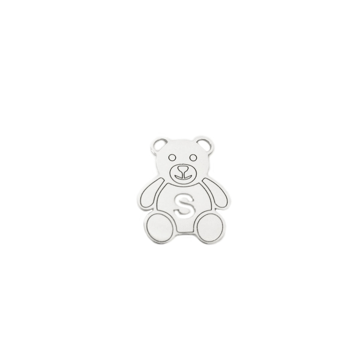 Teddy Bear Initial Charm