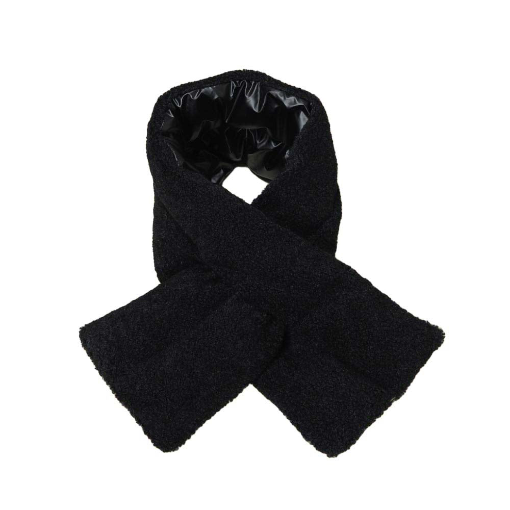 Reversible Puffer Sherpa Pull Through Scarf