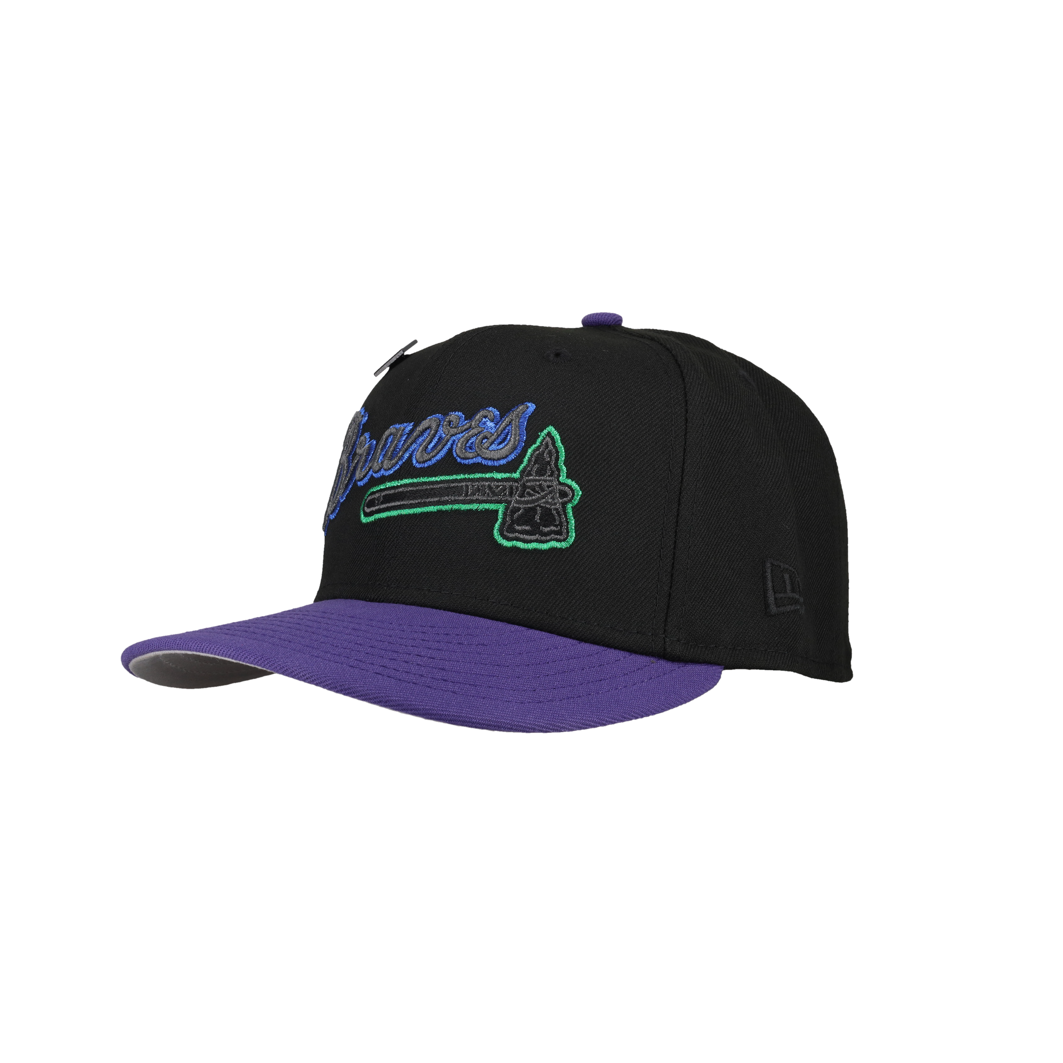 Atlanta Braves 1999 World Series Black/Purple Metallic 59Fifty Fitted Hat
