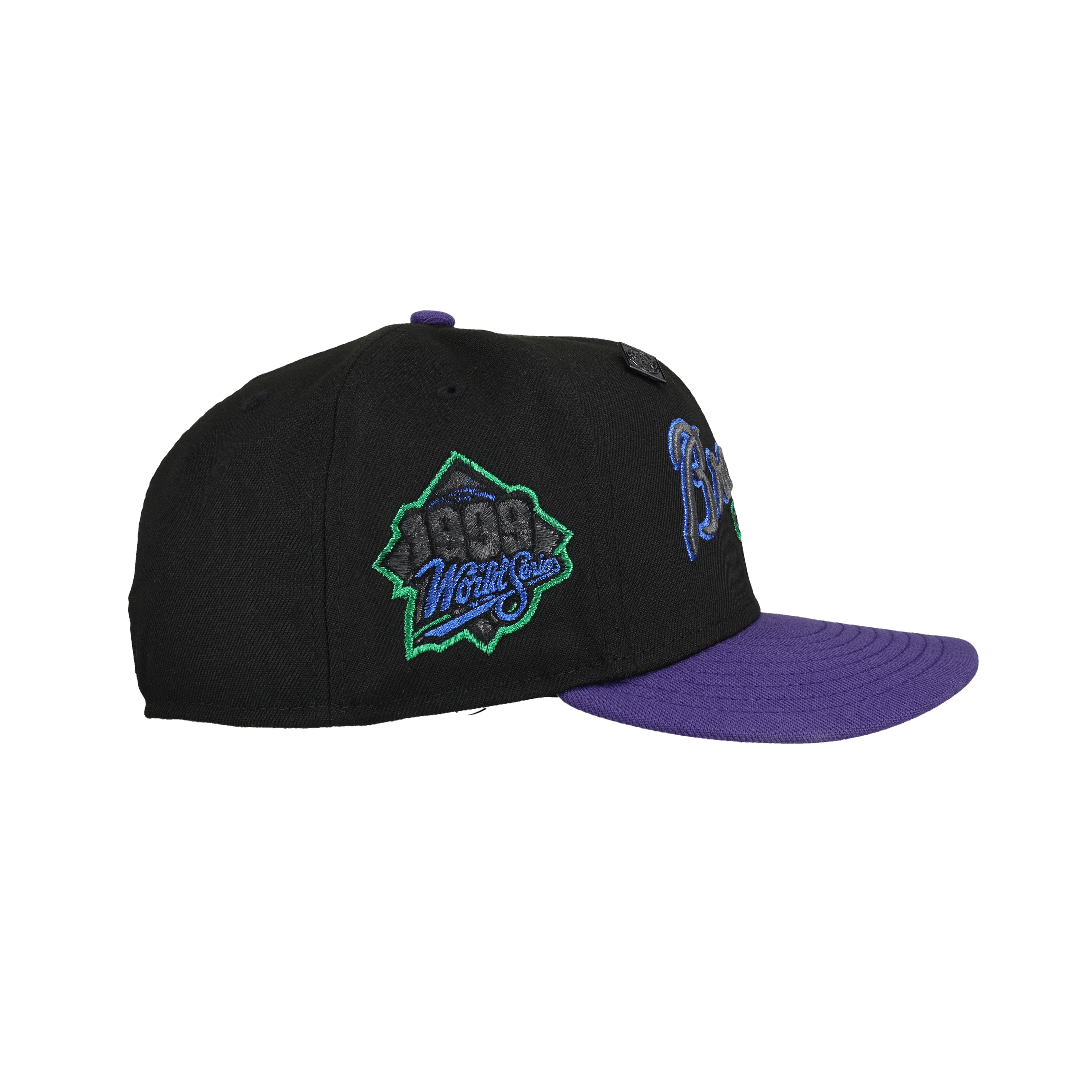 Atlanta Braves 1999 World Series Black/Purple Metallic 59Fifty Fitted Hat