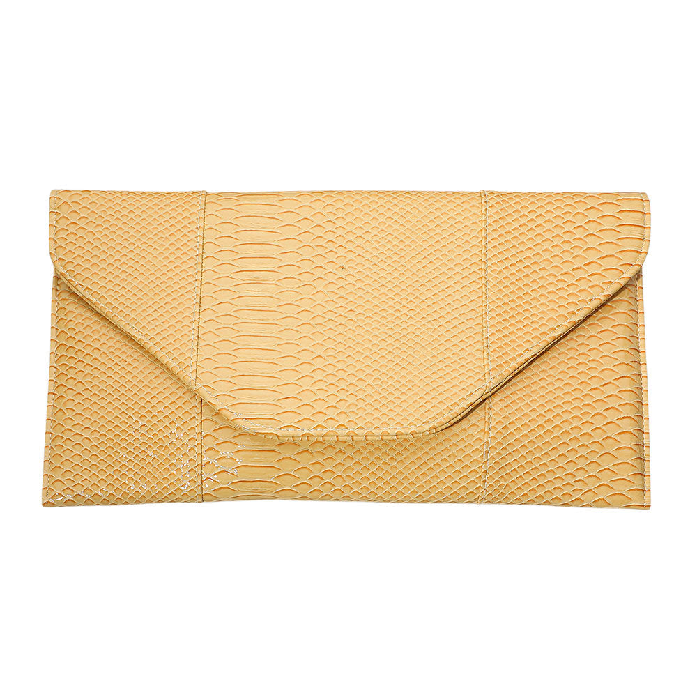 Snake Skin Patterned Envelope Clutch / Shoulder Bag