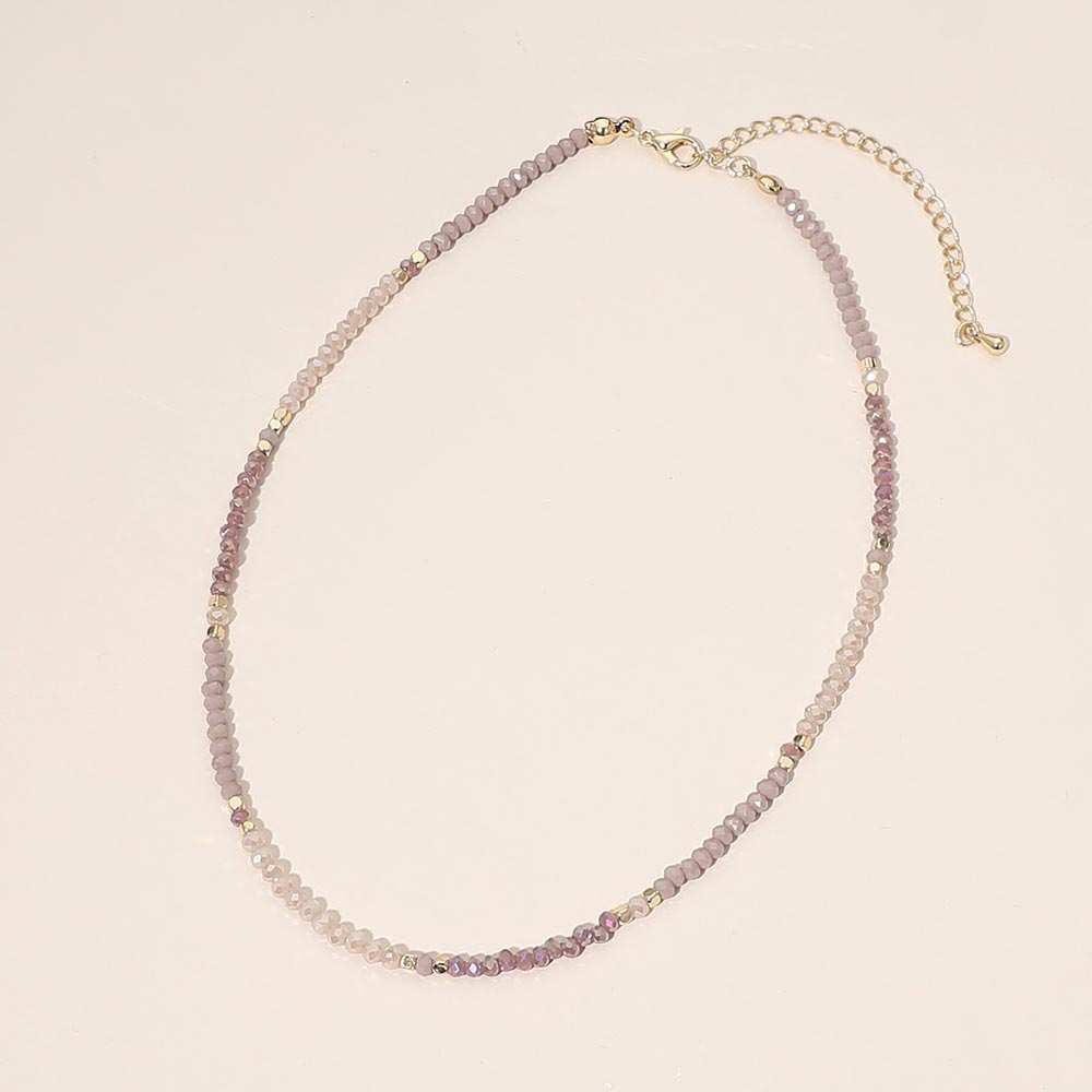 Faceted Beaded Choker Necklace