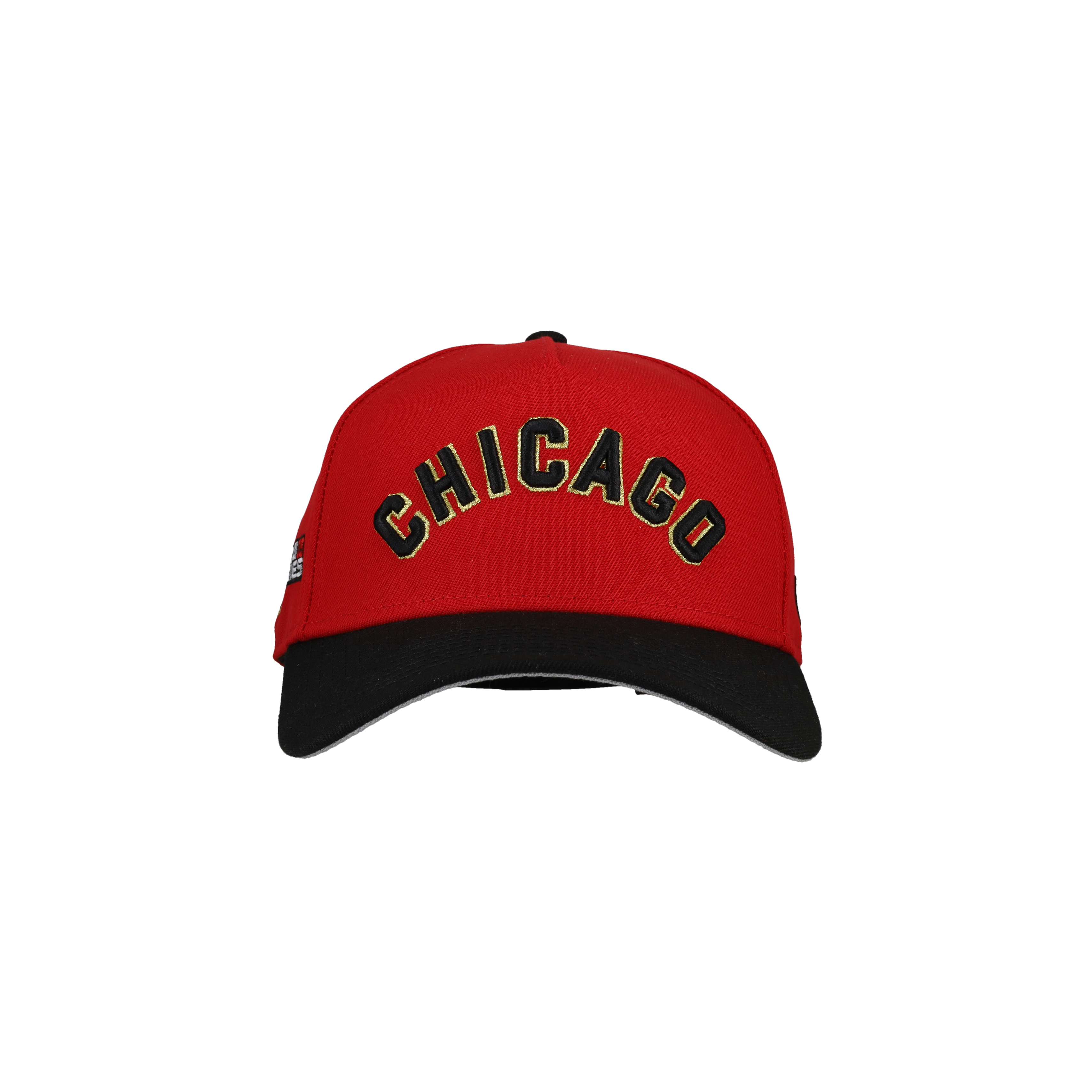 Chicago White Sox 9Forty A Frame Snapback Hat (Black/Red/Gold)